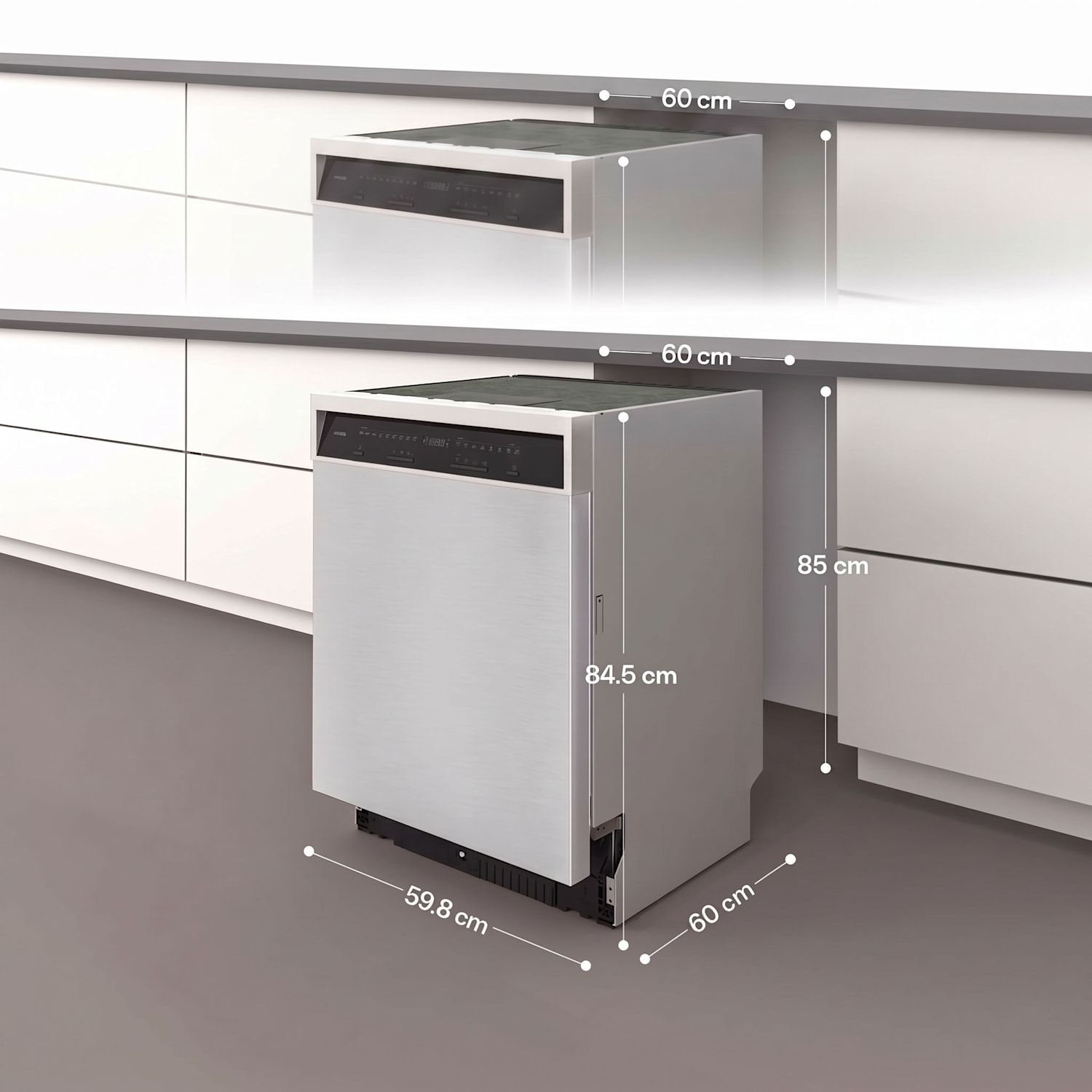 Verosteel - Lavastoviglie da incasso | Minimalista, Efficiente, Elegante | Classe Energetica A | 60 cm 60 cm