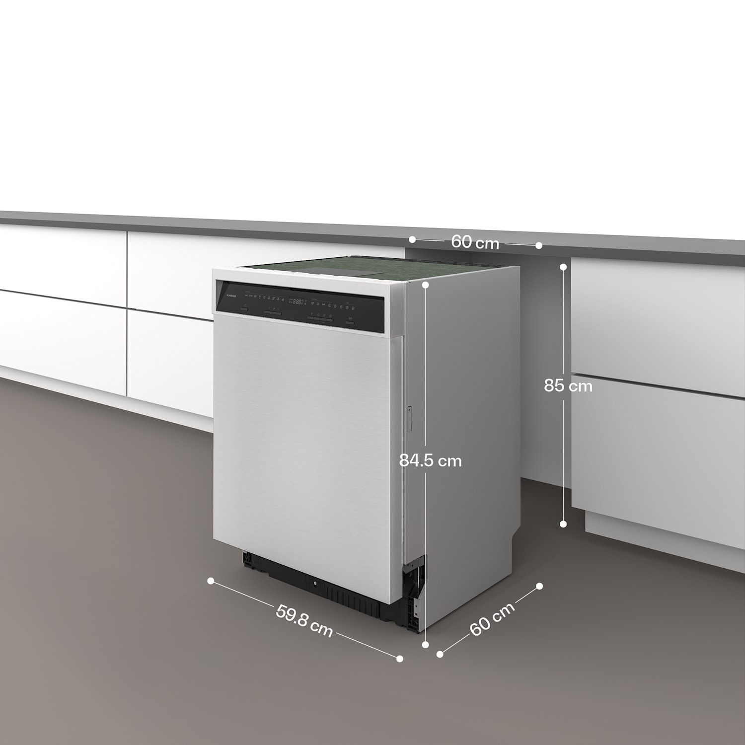 Verosteel vstavaná umývačka riadu | Minimalistická, efektívna, elegantná | EEC A | 60 cm 60 cm