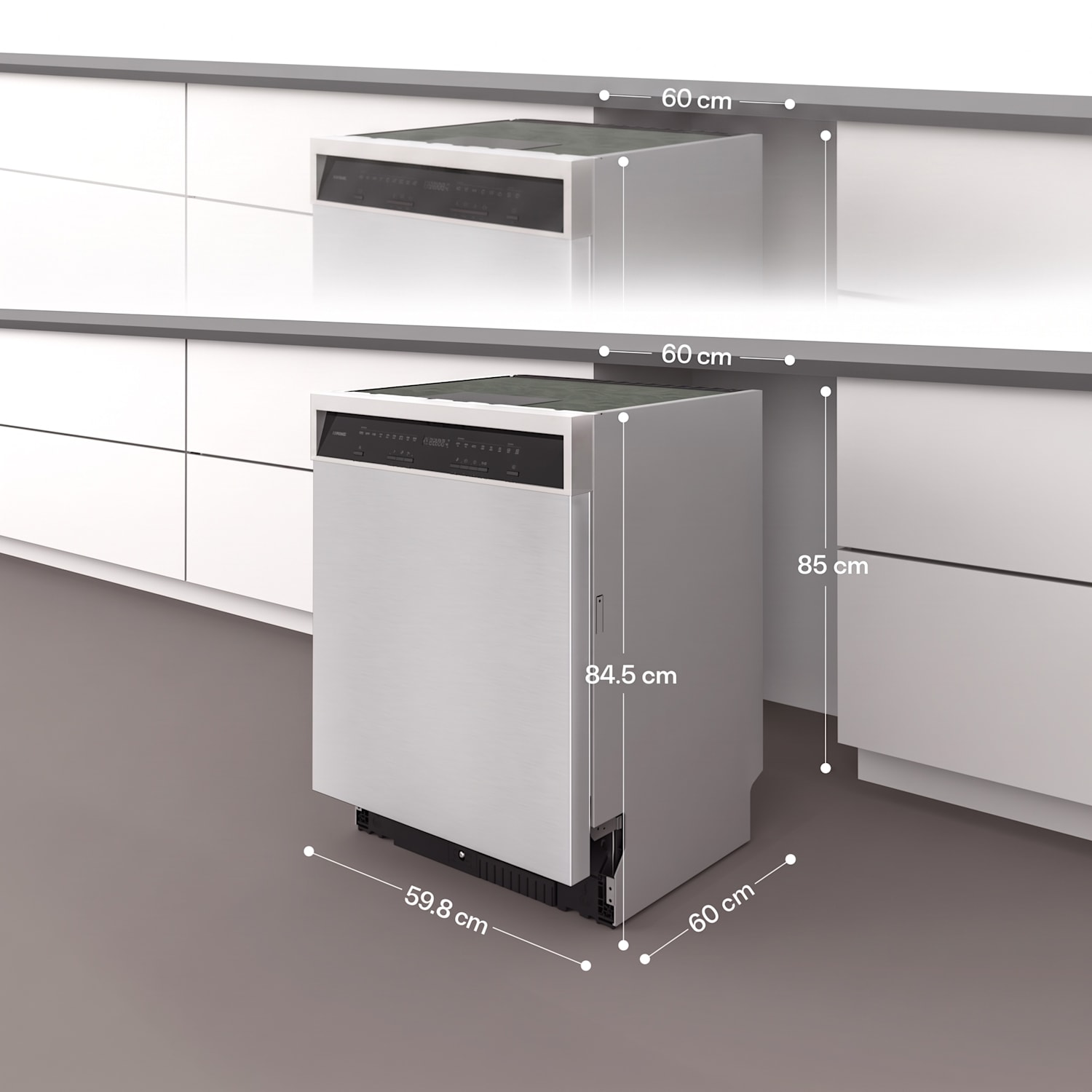 Verosteel Built-in Dishwasher | Minimalist, Efficient, Elegant | EEC A | 60cm 60 cm