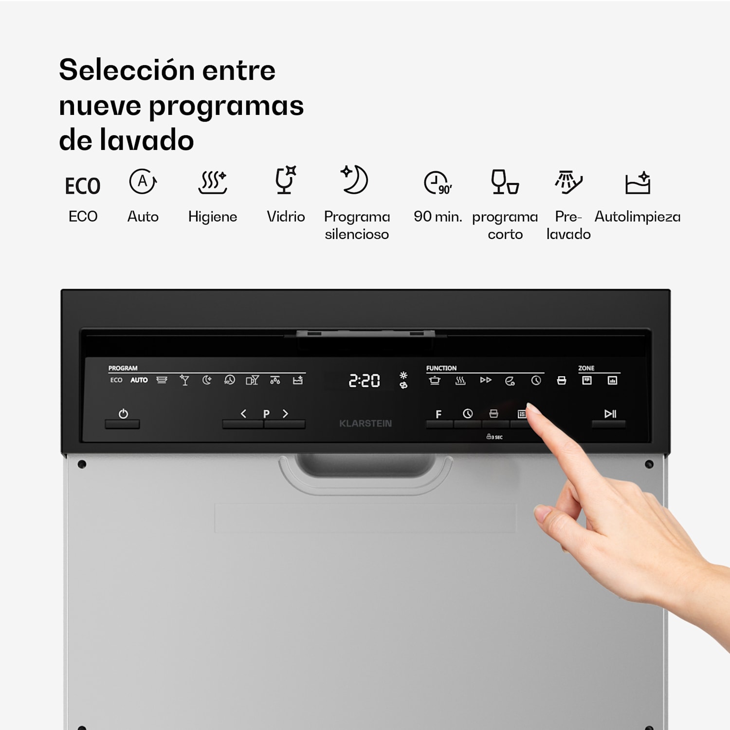 Velaire lavavajillas integrado parcial | Minimalista, compacto | Clase de eficiencia energética B | 45 cm Částečně integrované | 45 cm