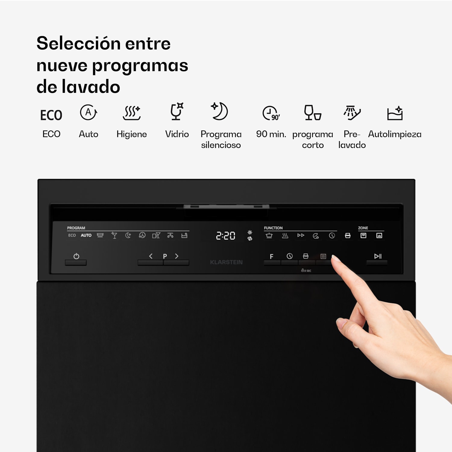 Velaire vaatwasser independiente | minimalista, compacto, potente | EEC B | 45 cm Independiente | 45 cm