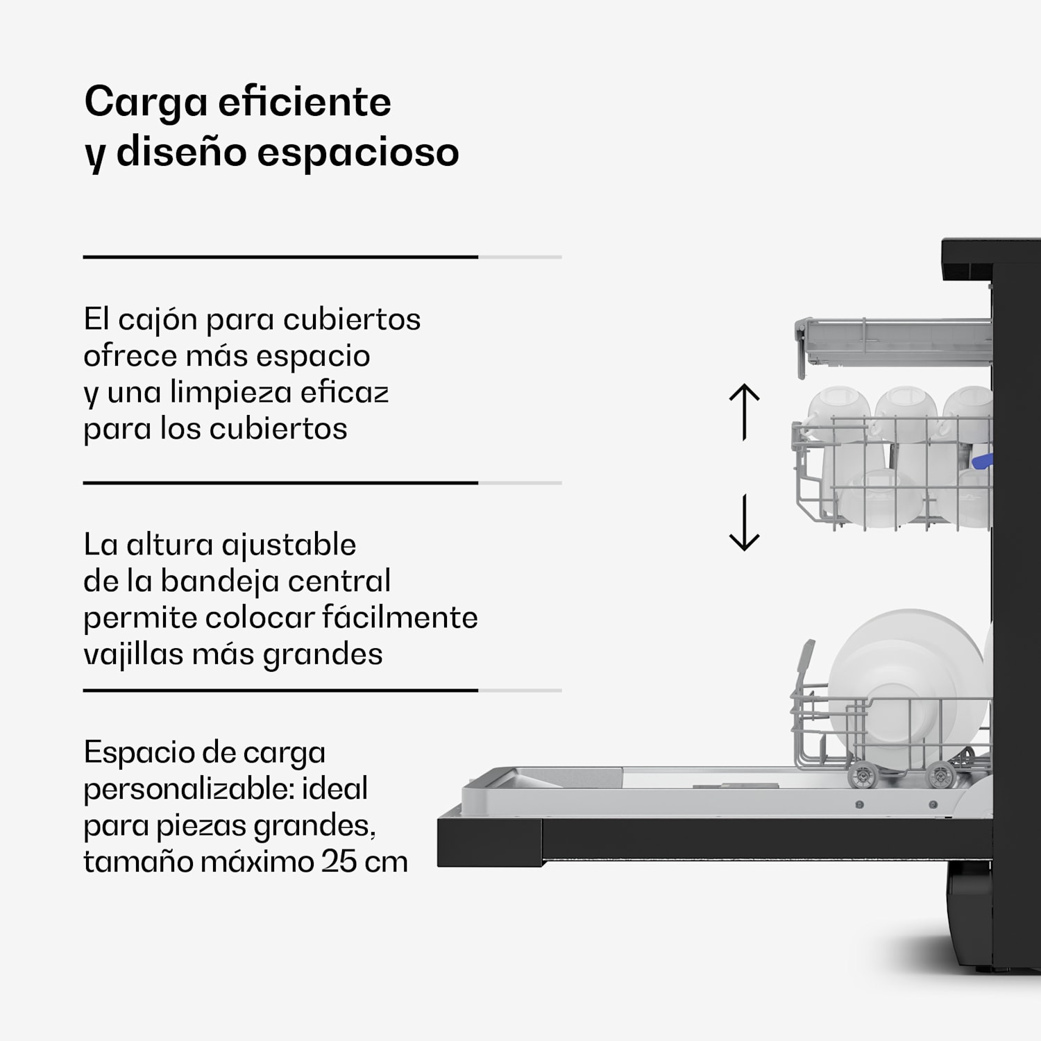 Velaire vaatwasser independiente | minimalista, compacto, potente | EEC B | 45 cm Independiente | 45 cm