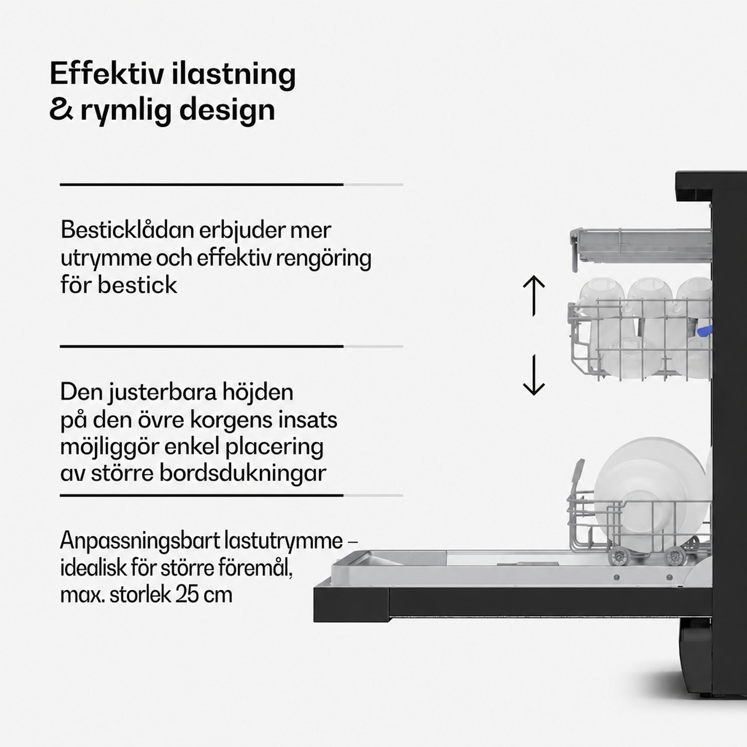Velaire Fristående Diskmaskin | Minimalistisk, Kompakt, Kraftfull | EEC B | 45 cm samostatný | 45 cm