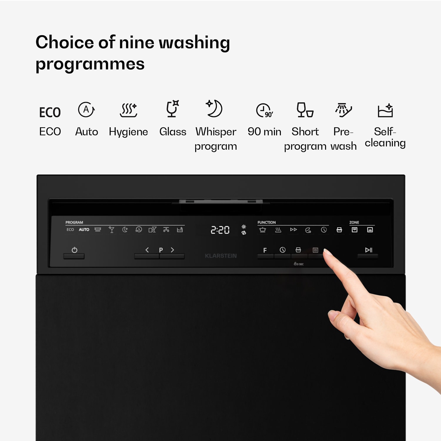 Verosteel vapaasti seisova astianpesukone | Minimalistinen, kompakti, tehokas | Energiatehokkuusluokka B | 45 cm vapaasti sijoitettava | 45 cm