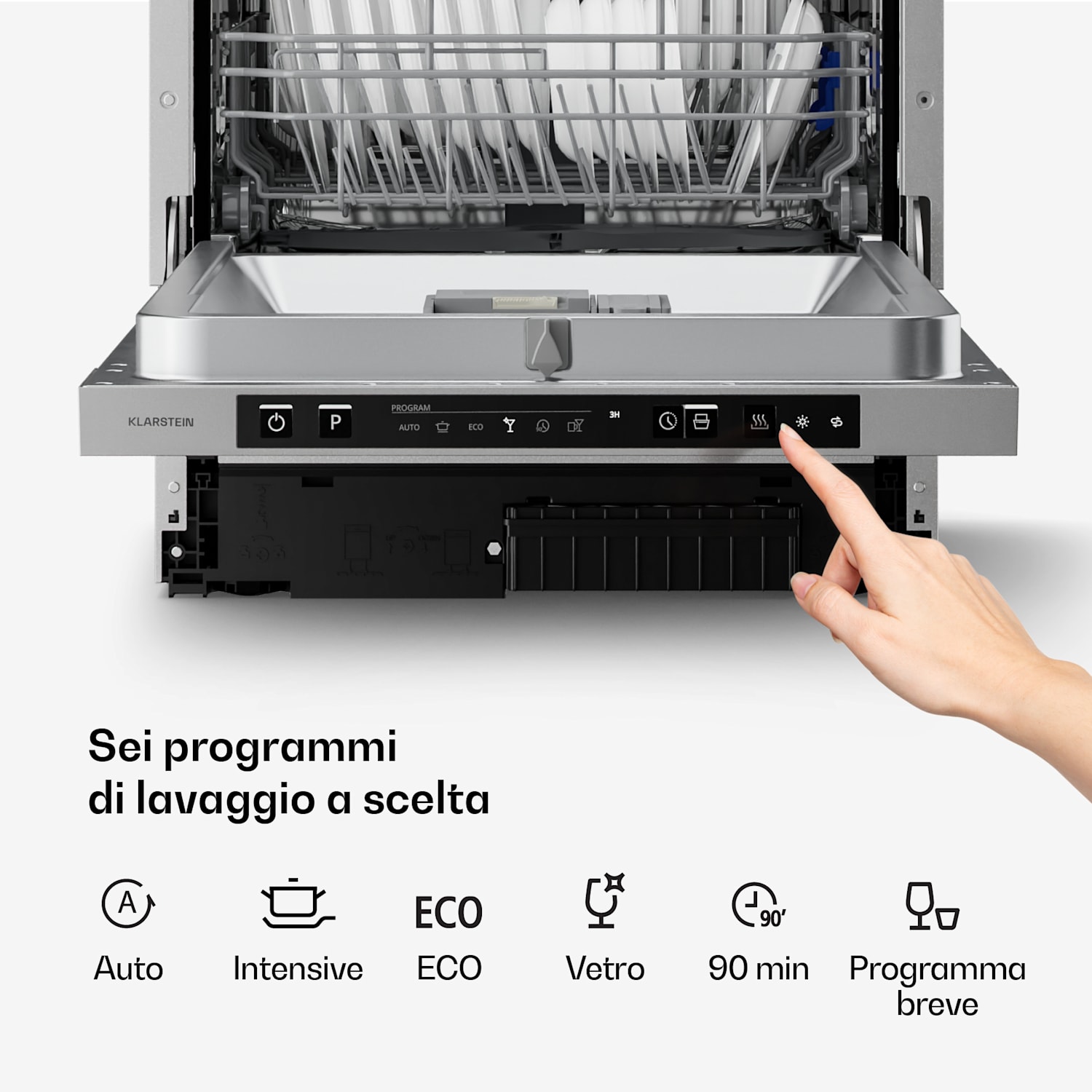 Velaire - Lavastoviglie a incasso da 45 cm | Pratico minimalismo e prestazioni elevate Completamente integrato | 45 cm