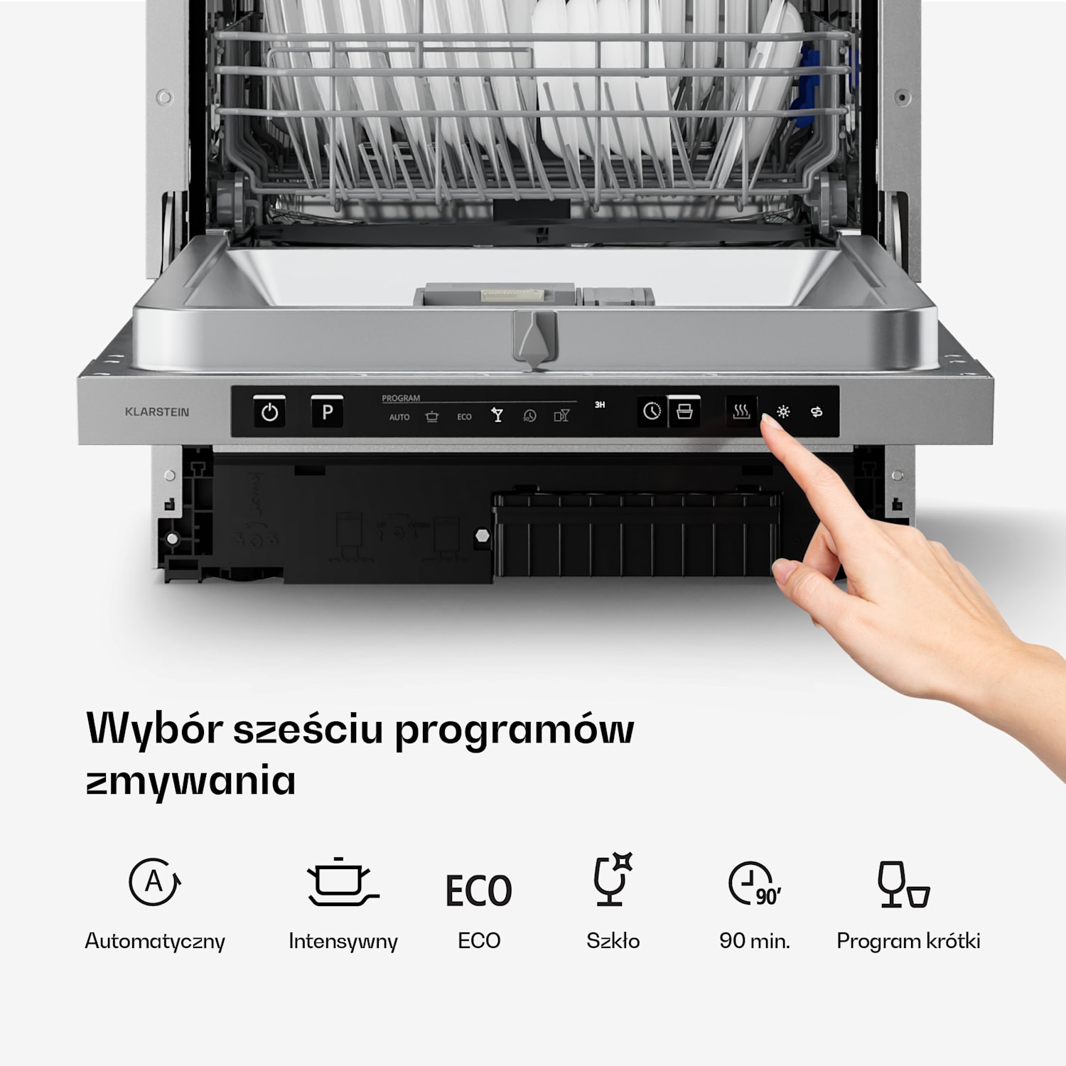 W pełni zintegrowana zmywarka do naczyń (45 cm) | Praktyczny minimalizm łączy się z wysoką wydajnością W pełni zintegrowany | 45 cm