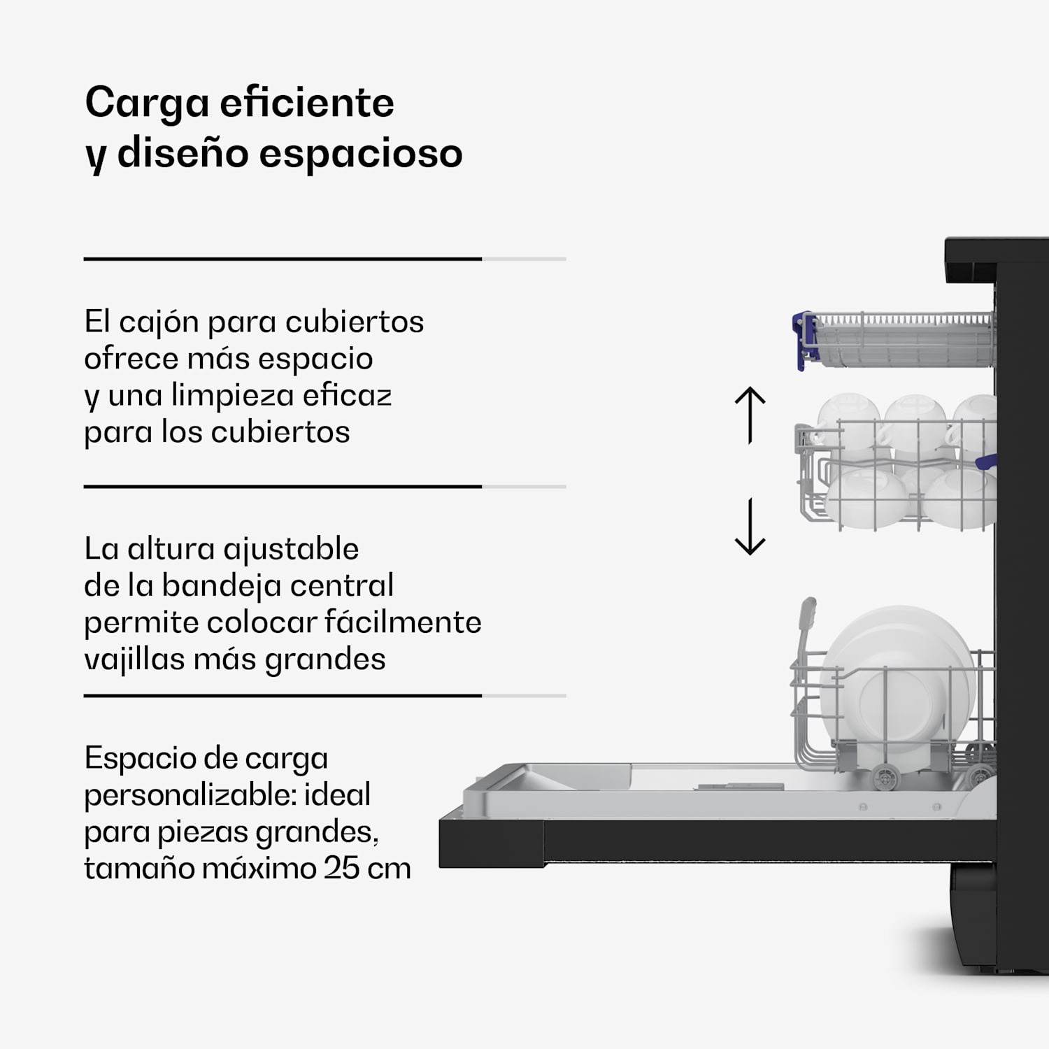 Velaire Lavavajillas independiente | Minimalista, elegante, potente | EEC A | 60 cm Independiente | 60 cm
