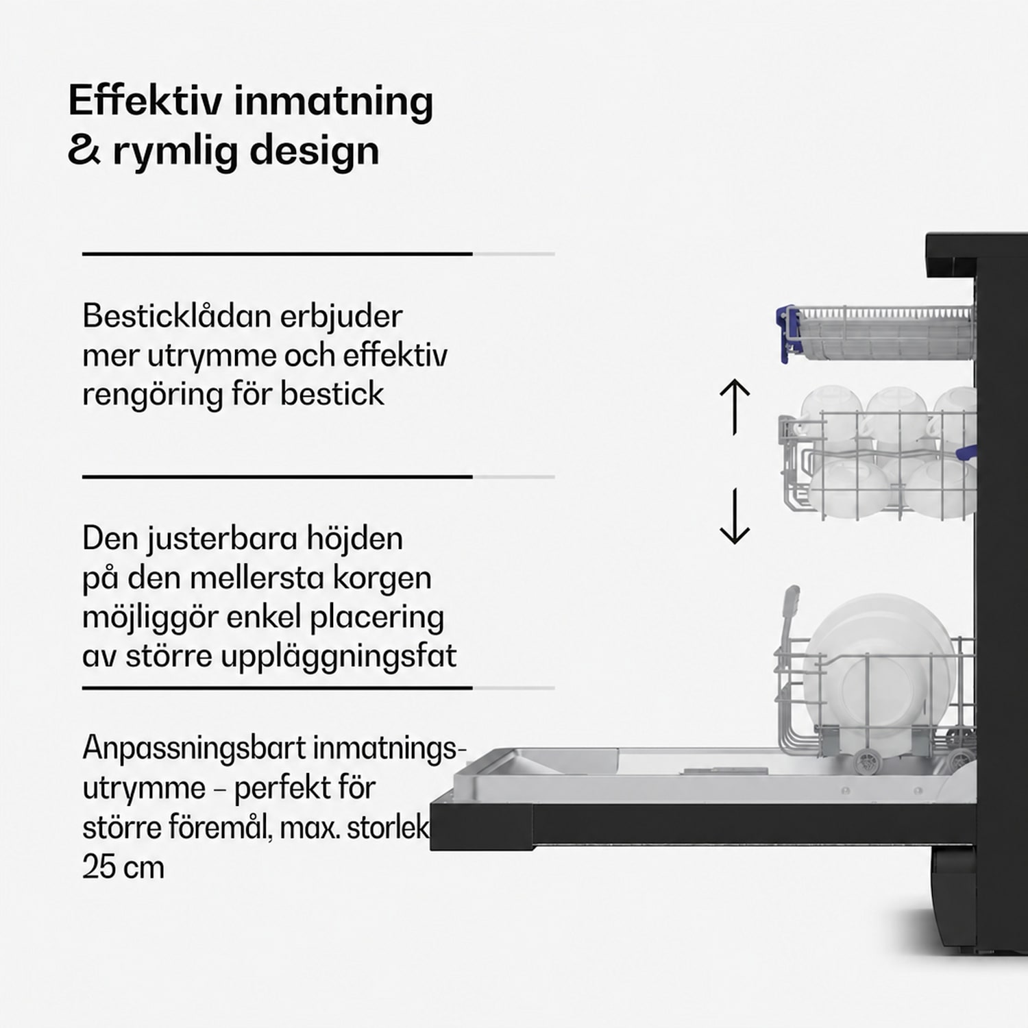 Velaire Fristående Diskmaskin | Minimalistisk, Elegant, Kraftfull | EEK A | 60 cm samostatný | 60 cm