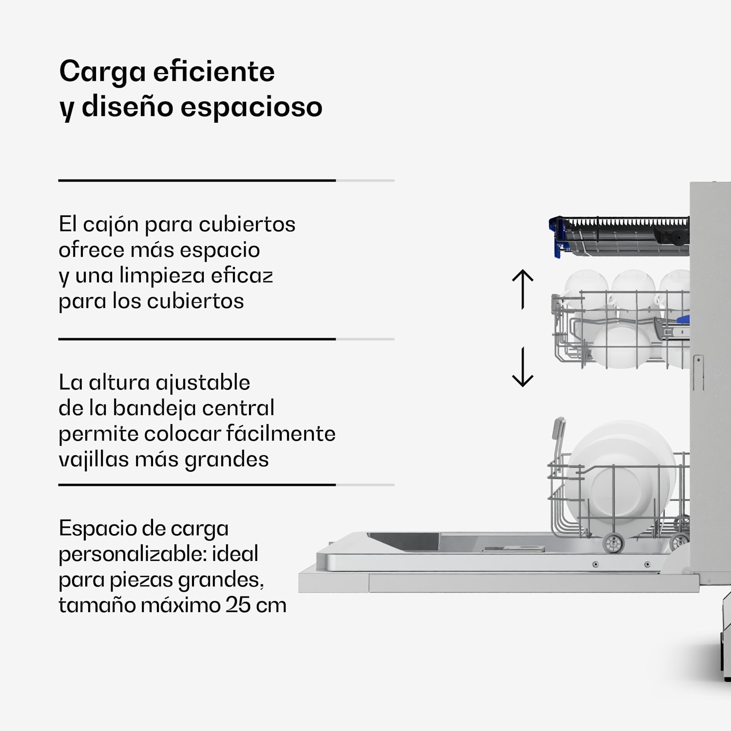 Velaire lavavajillas completamente integrado | Minimalista, potente | EEC A | 60 cm Totalmente integrado | 60 cm