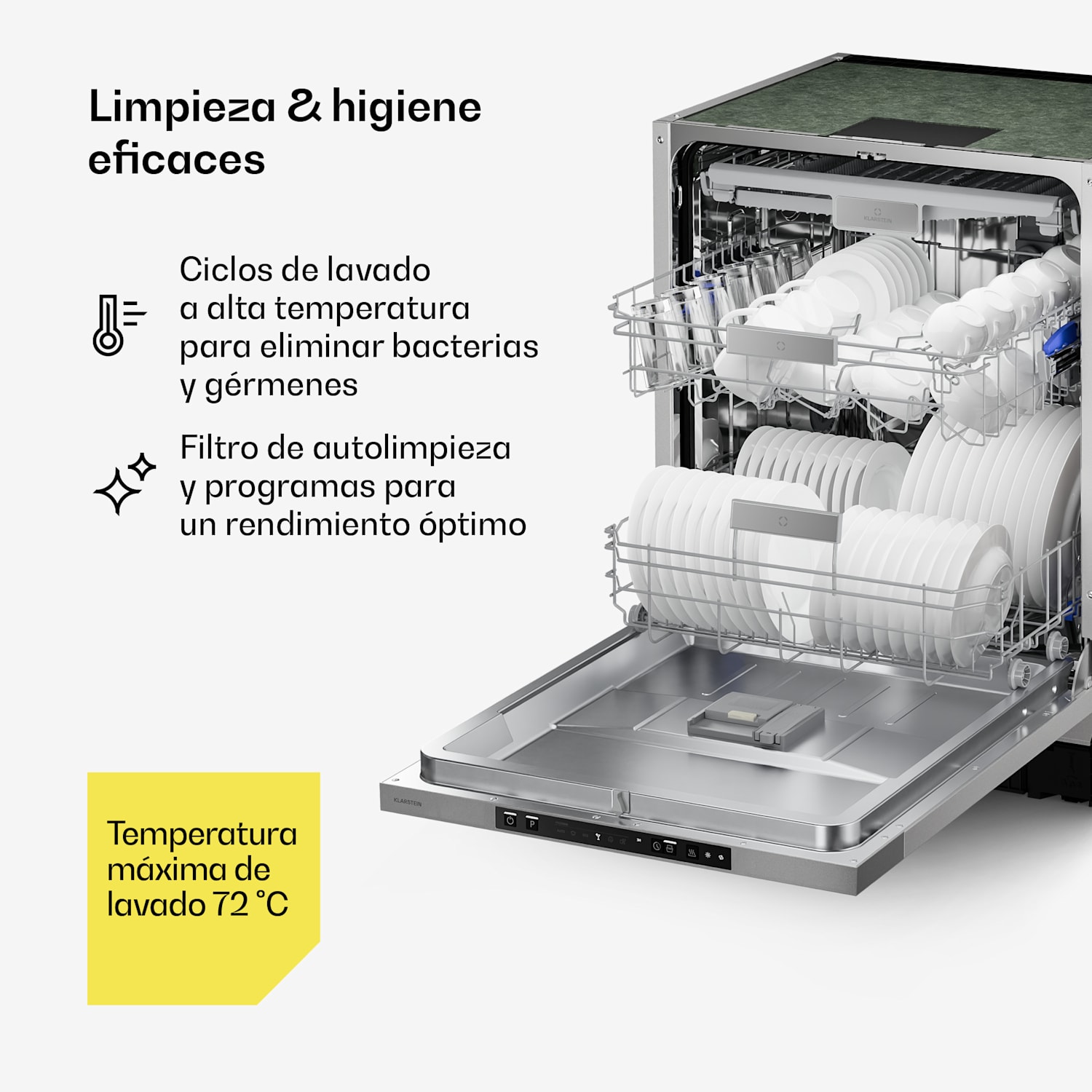 Velaire lavavajillas completamente integrado | Minimalista, potente | EEC A | 60 cm Totalmente integrado | 60 cm