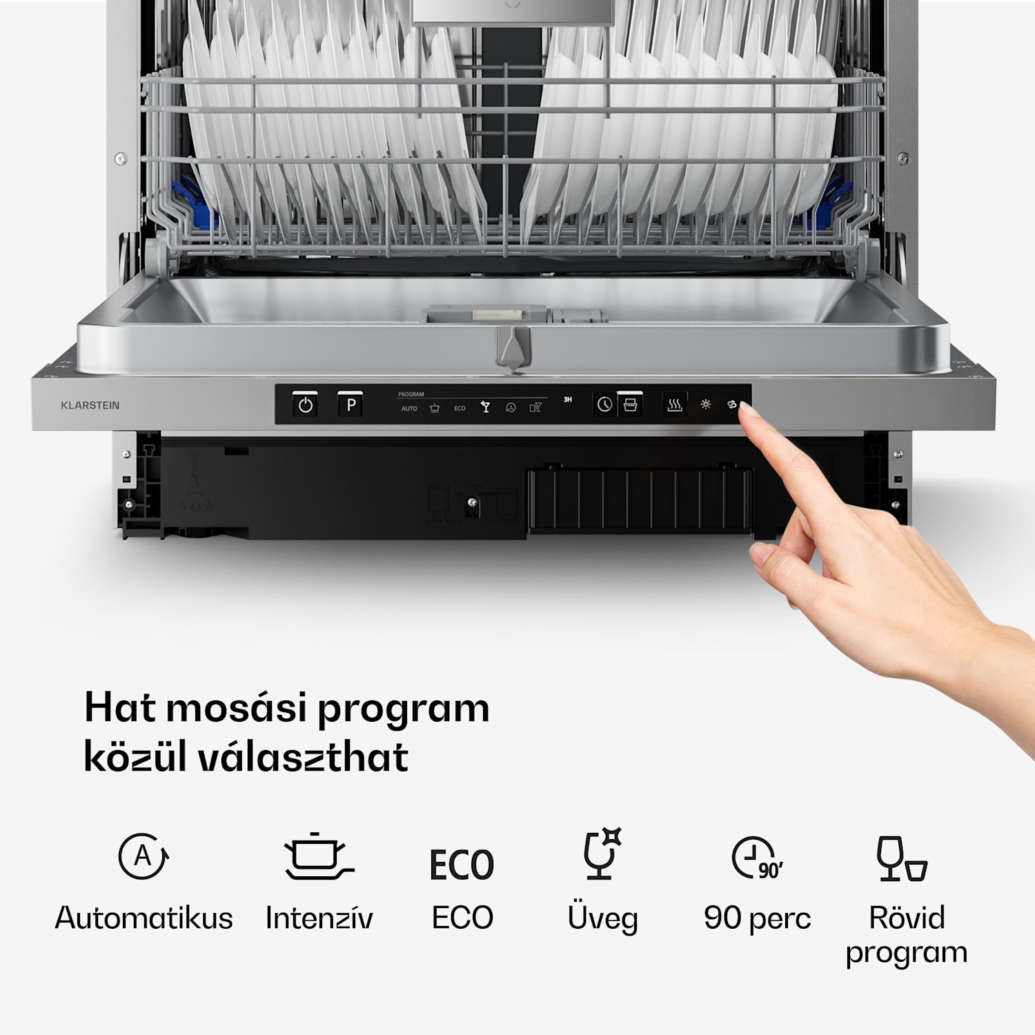 Velaire teljesen integrált mosogatógép | Minimalista, nagy teljesítményű | EEC A | 60 cm Teljesen integrált | 60 cm