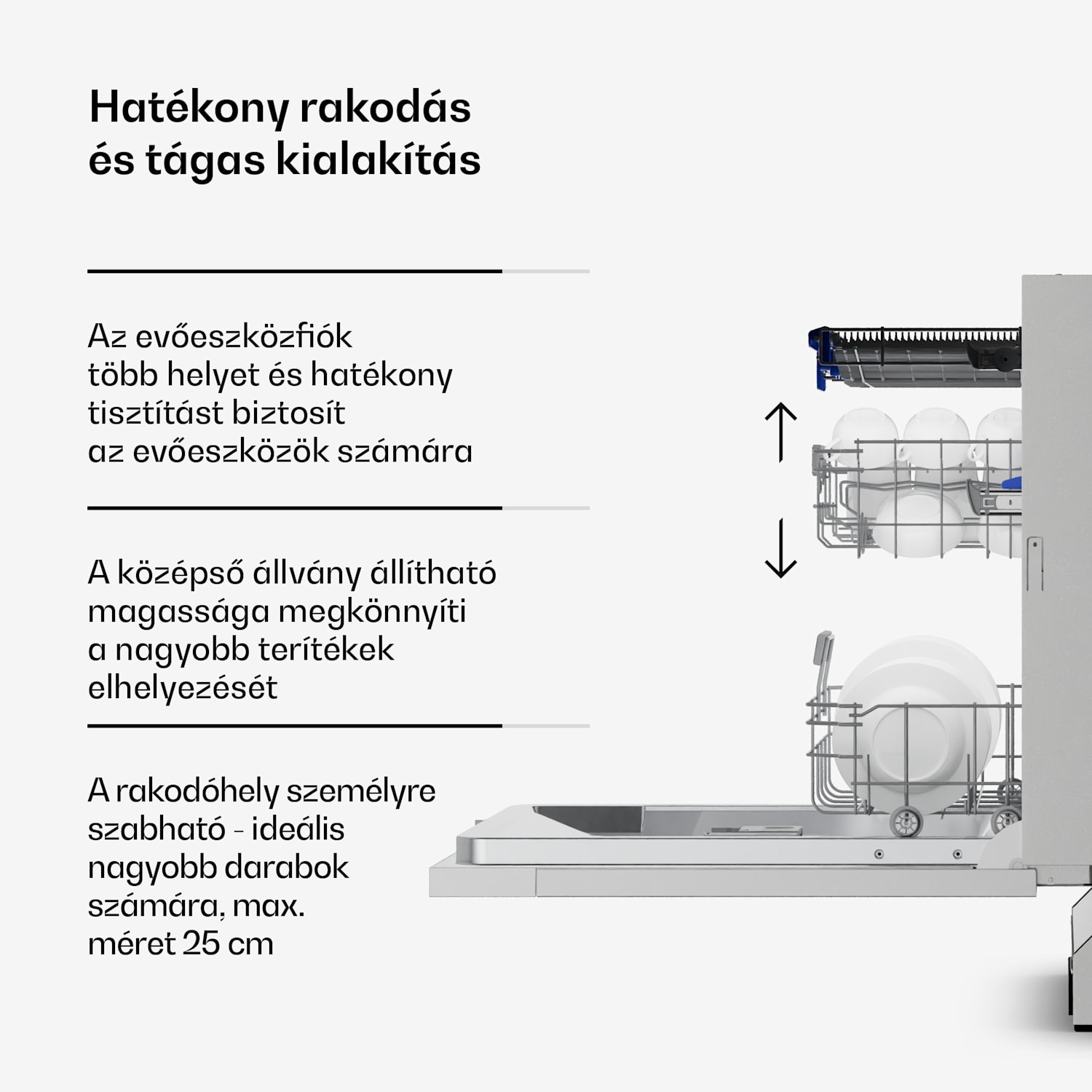 Velaire teljesen integrált mosogatógép | Minimalista, nagy teljesítményű | EEC A | 60 cm Teljesen integrált | 60 cm