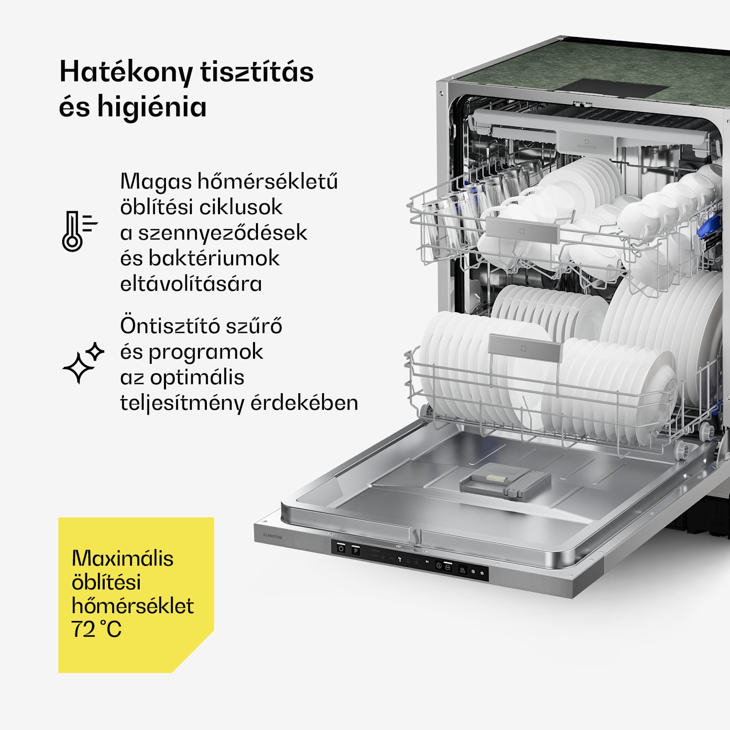Velaire teljesen integrált mosogatógép | Minimalista, nagy teljesítményű | EEC A | 60 cm Teljesen integrált | 60 cm