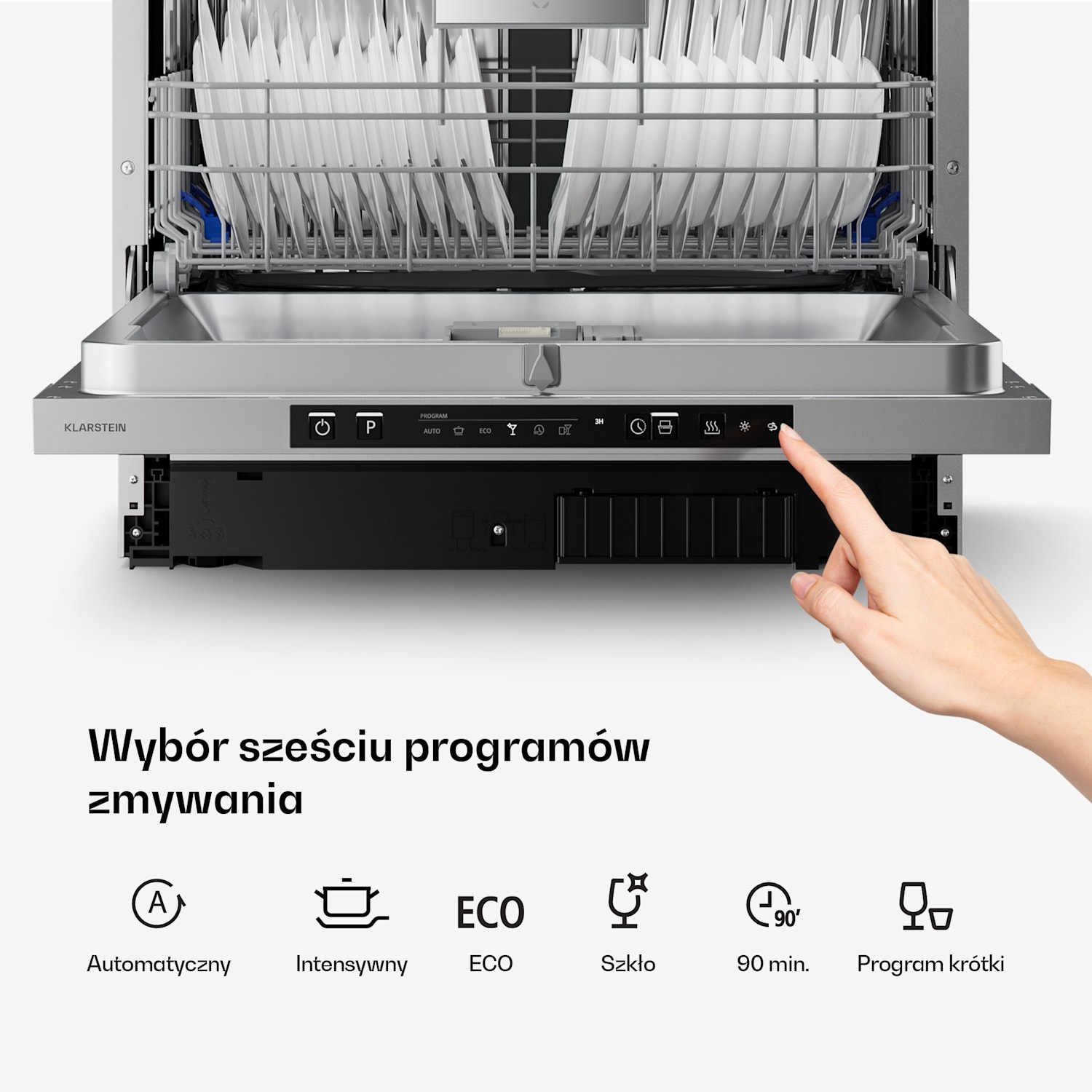 W pełni zintegrowana zmywarka Velaire | Minimalistyczna, Wydajna | EEC A | 60 cm W pełni zintegrowany | 60 cm