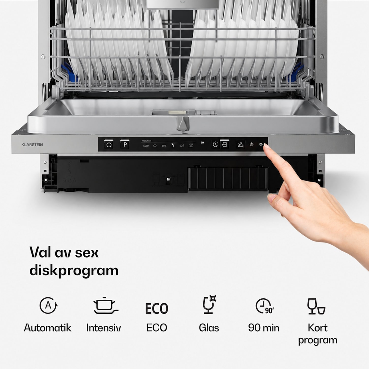 Velaire helintegrerad diskmaskin | Minimalistisk, kraftfull | EEC A | 60 cm Plně integrované | 60 cm
