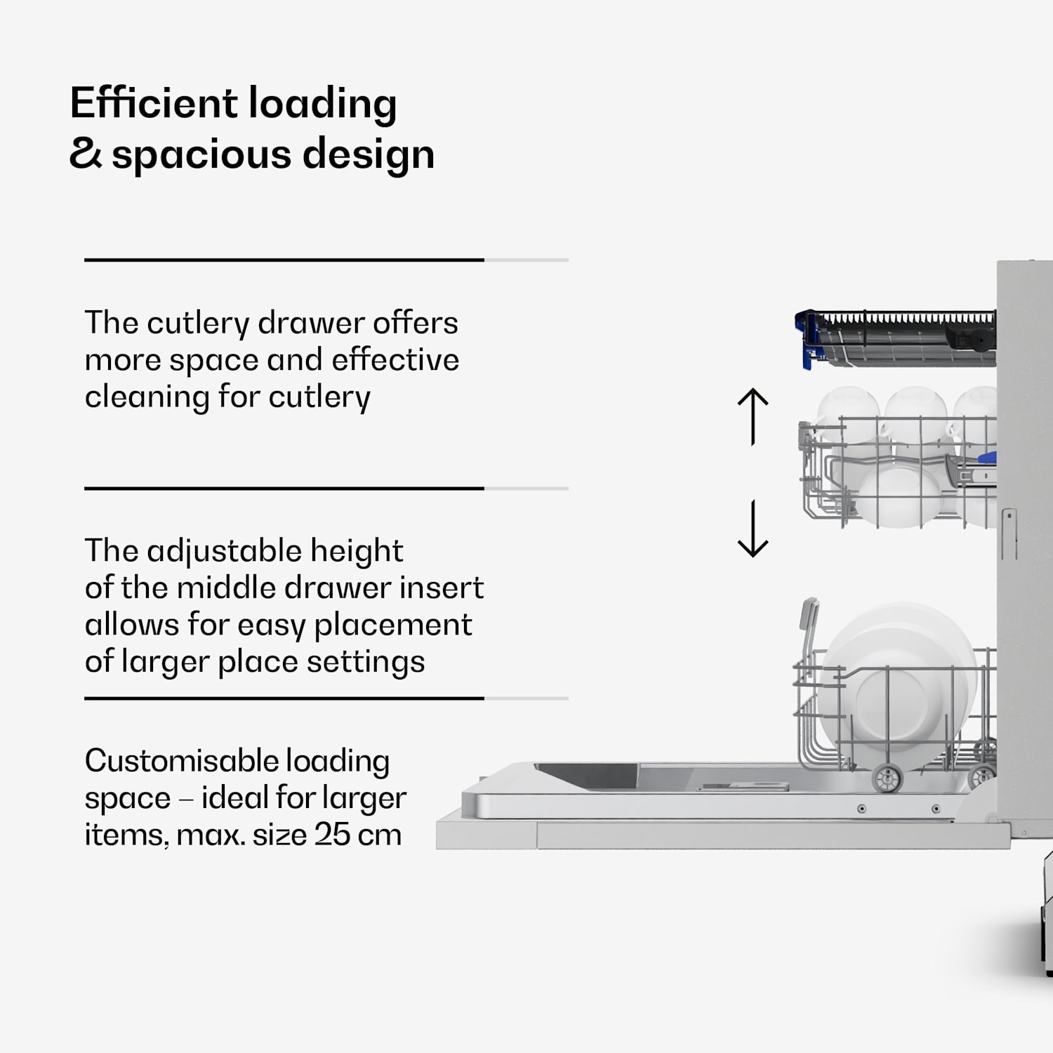 Velaire Täysin integroitava astianpesukone | Minimalistinen, tehokas | Energiatehokkuusluokka A | 60 cm Täysin integroitu | 60 cm