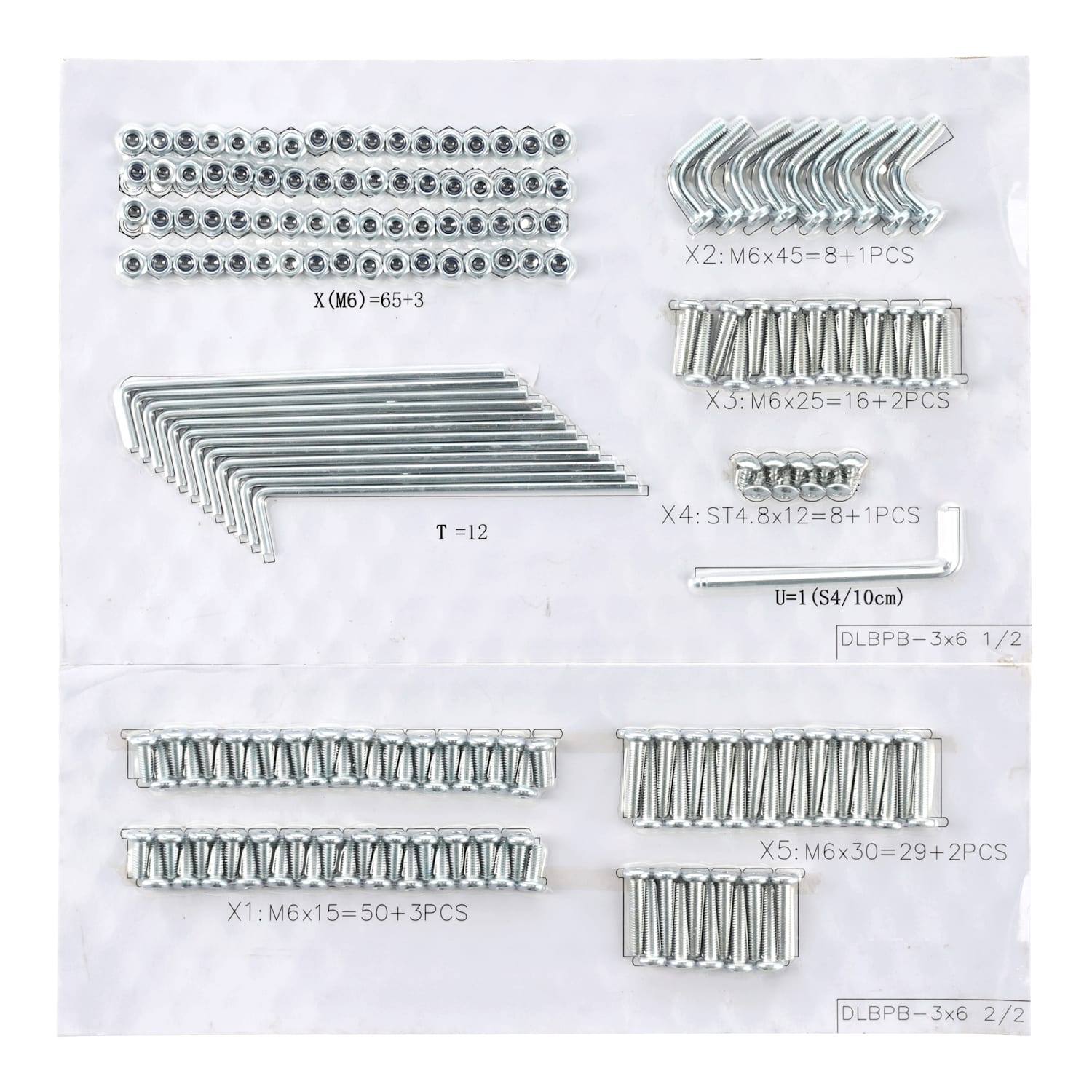 komplet vijakov - Mondo 3 x 6 3 x 6 m