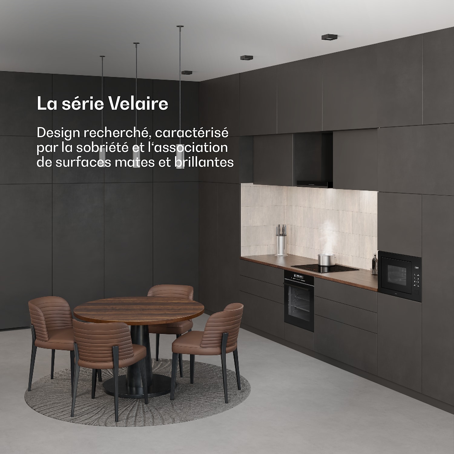 Velaire inbouwmagnetron met grill | grill 1200 W | magnetron 850 W | 60 cm Zwart