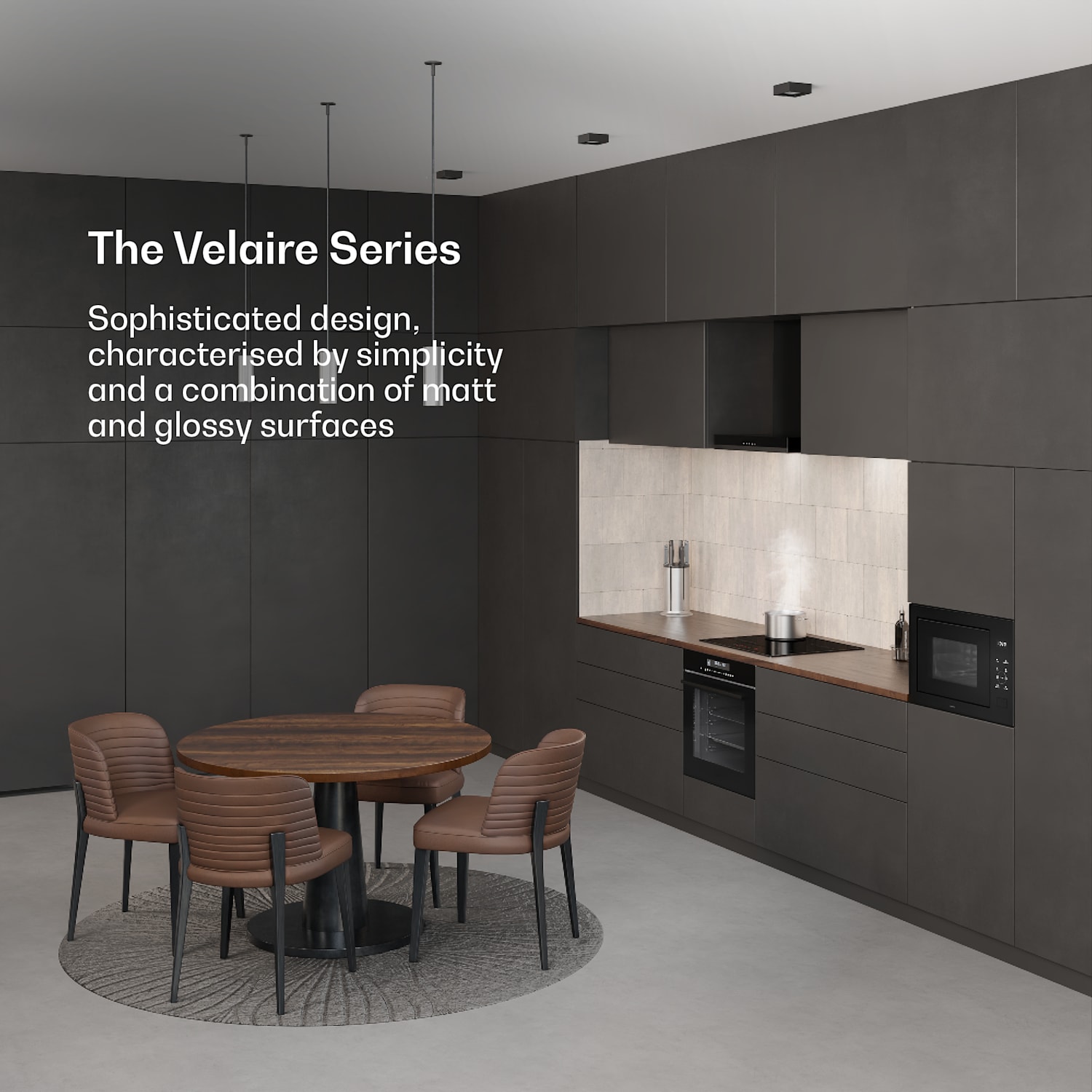 Velaire sisäänrakennettava mikroaaltouuni grillillä | 1200 W grilli | 850 W mikroaaltouuni | 60 cm Musta