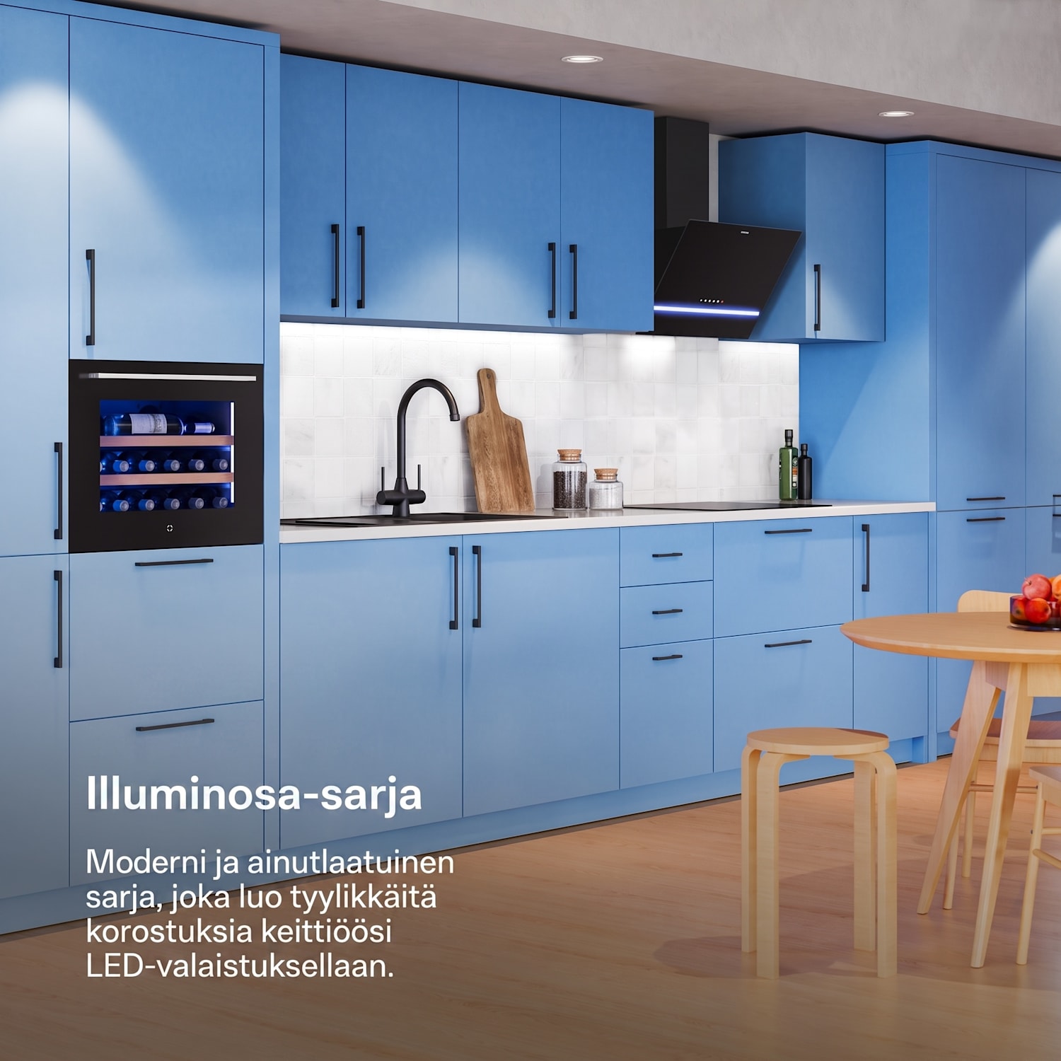 Illuminosa seinäkupu | Poisto- ja kiertotilassa | Minimalistinen | 818 m³/h | 60 cm 60 cm