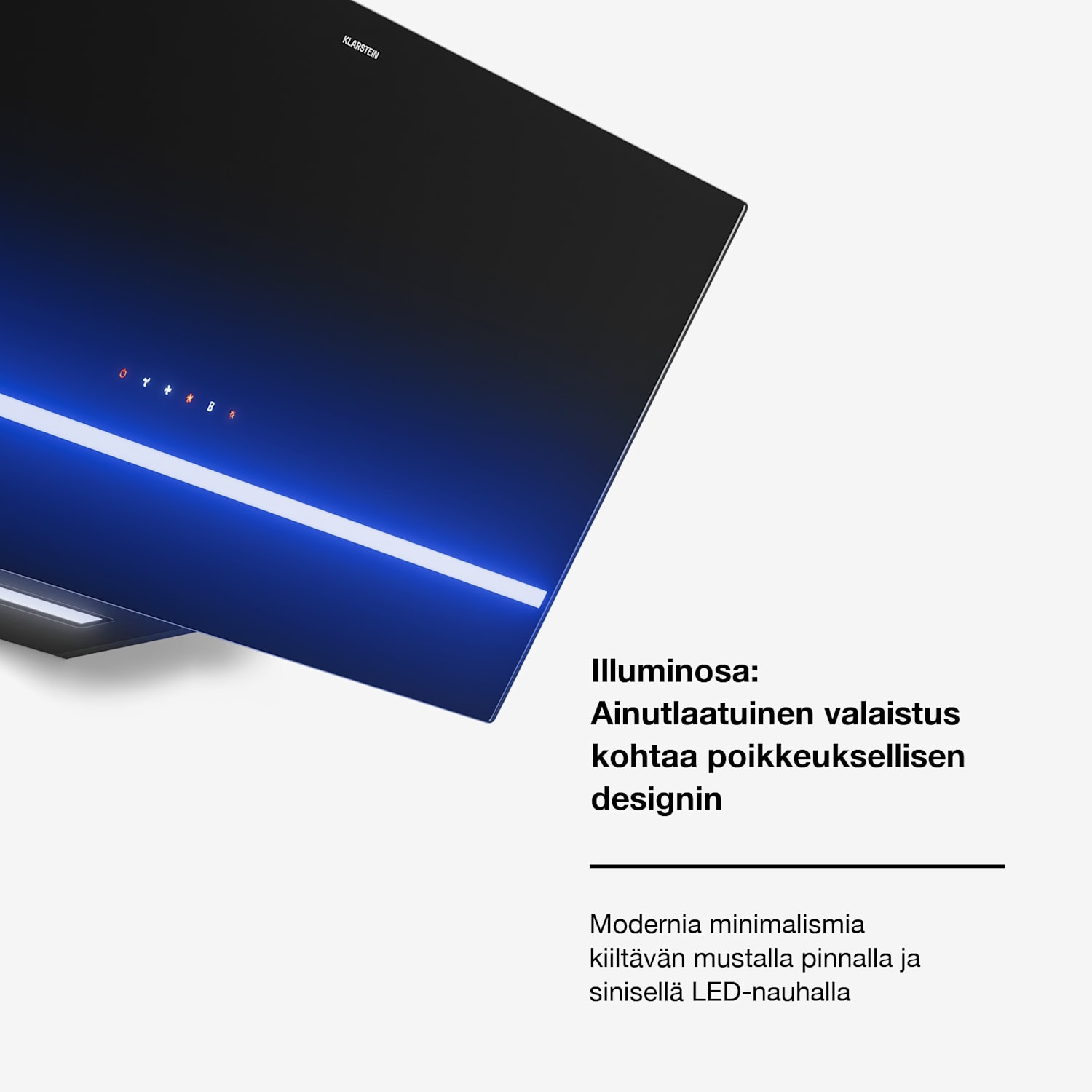 Illuminosa seinäkupu | Poisto- ja kiertoilmatoiminto | Minimalistinen | 818 m³/h | 90 cm 90 cm
