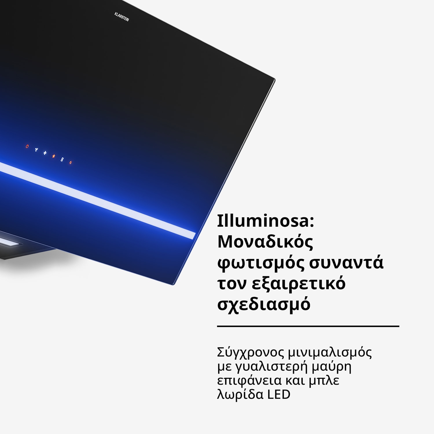 Illuminosa απορροφητήρας με κλίση | Λειτουργία απαγωγής και ανακυκλοφορίας | Μινιμαλιστικός | 818 m³/h | 90 cm 90 εκ