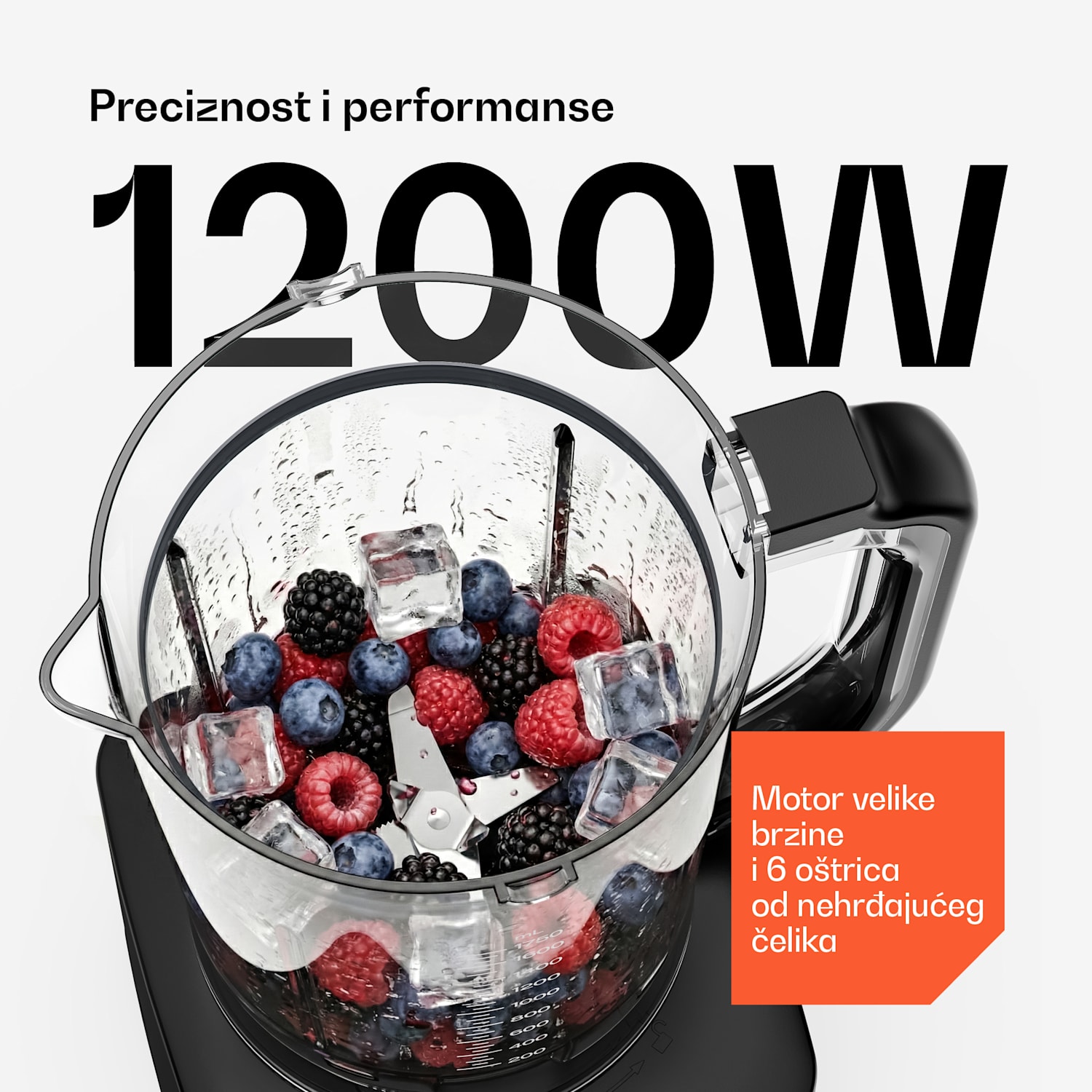 Velaire kuhinjski robot s mikserom za miješenje, mućenje i cijeđenje soka 1200 W 2 l kuhinjski robot/mikser 1,75 L 