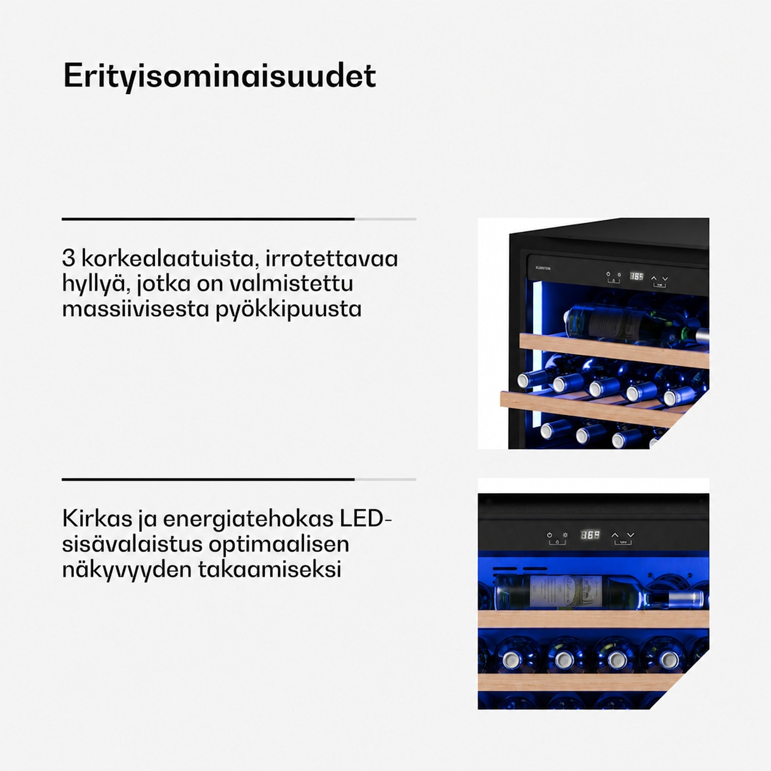 Illuminosa upotettava viinikaappi | Moderni | UV-suoja | 61 litraa | 19 pulloa | 60 cm 19 pulloa