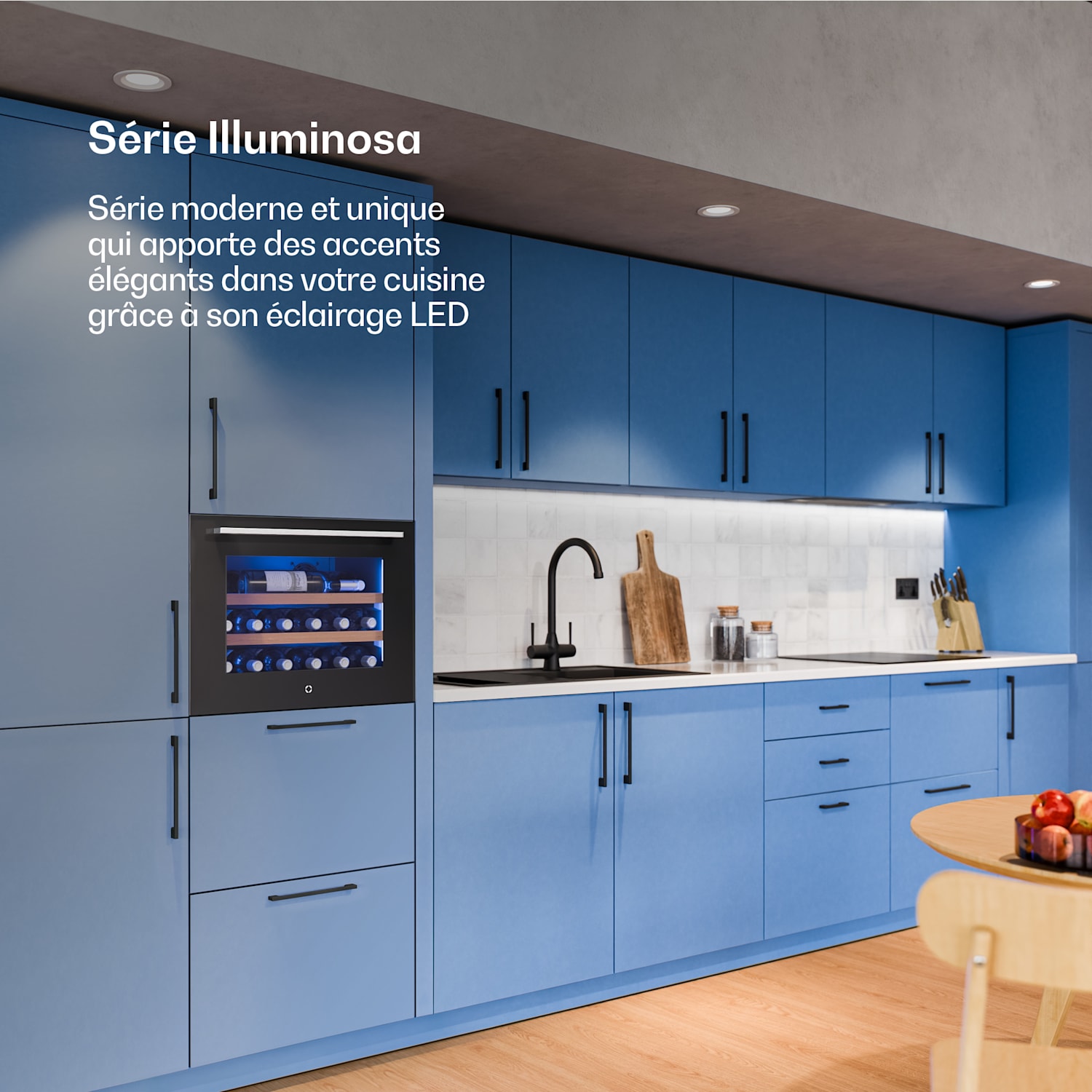 Illuminosa inbouw wijnkoelkast | modern | UV-bescherming | 61 liter | 19 flessen | 60 cm 19 flessen