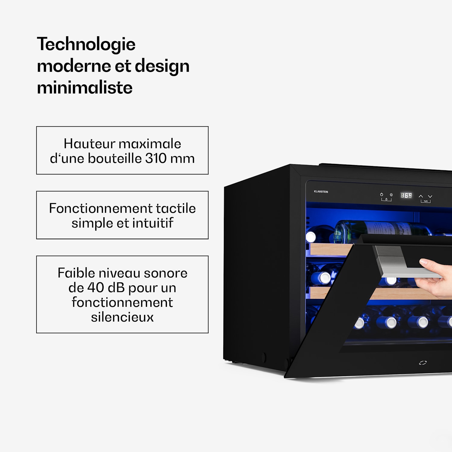 Illuminosa inbouw wijnkoelkast | modern | UV-bescherming | 61 liter | 19 flessen | 60 cm 19 flessen