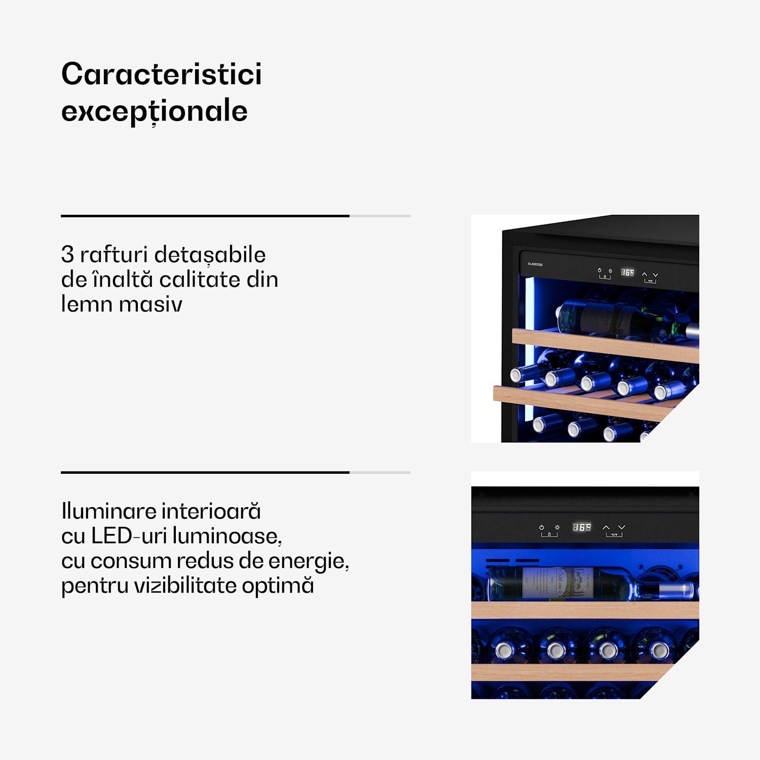 Illuminosa frigider de vin încorporabil | Modern | Protecție UV | 61 litri | 19 sticle | 60 cm 19 sticle