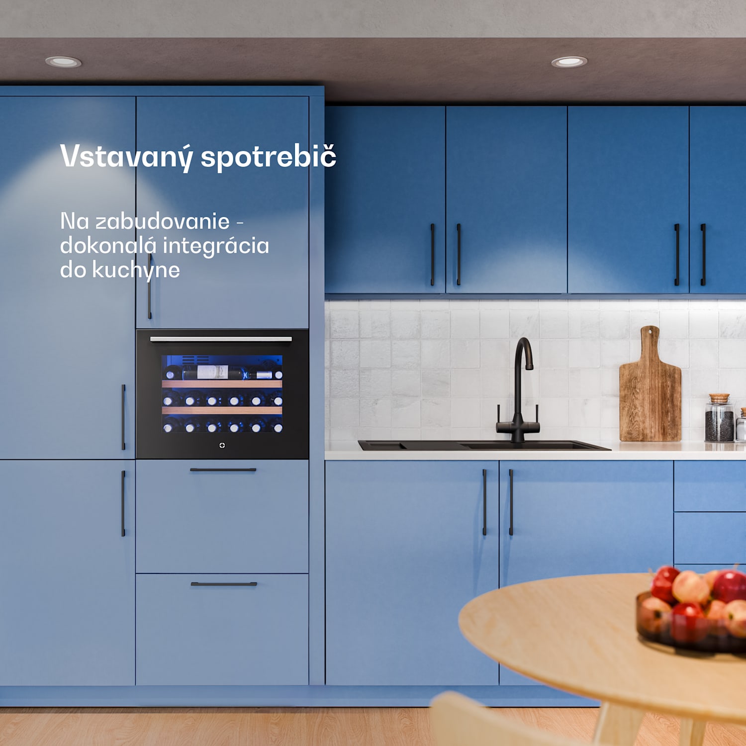 Illuminosa vstavaná chladnička na víno | Moderná | UV ochrana | 61 litrov | 19 fliaš | 60 cm 19 fliaš