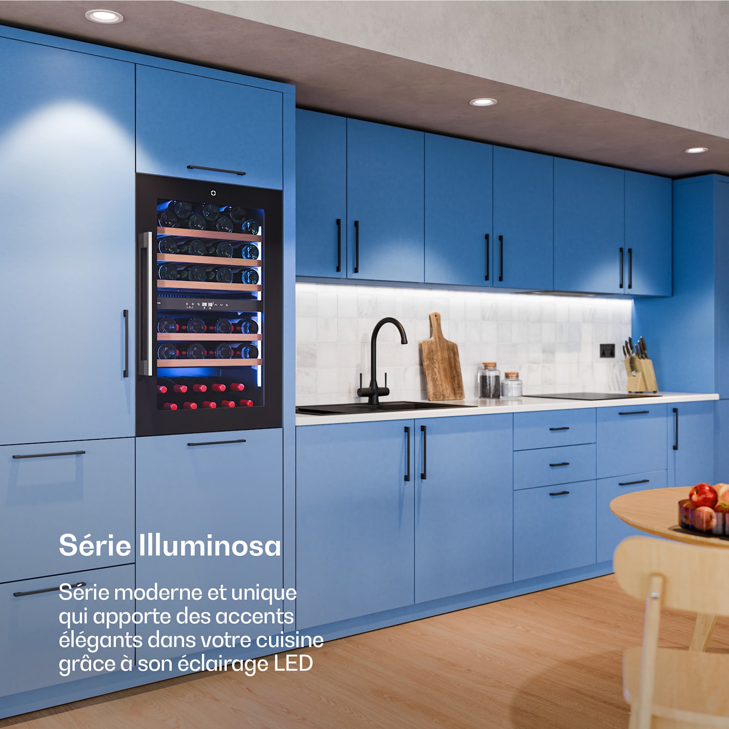 Illuminosa inbouw wijnkoelkast | dual zone | UV-bescherming | 143 liter | 57 flessen | 60 cm 57 flessen
