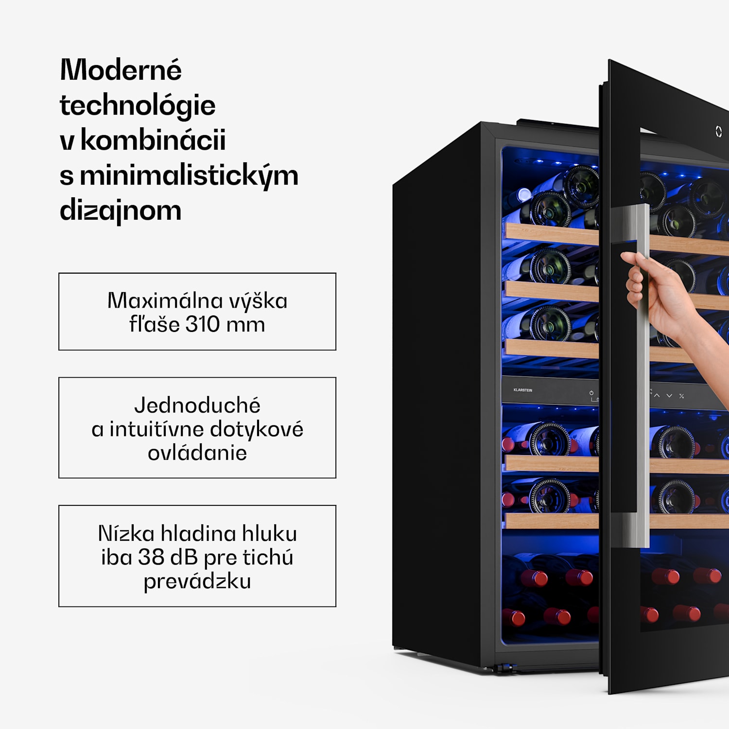 Illuminosa vstavaná chladnička na víno | Dvojzónová | UV ochrana | 143 litrov | 57 fliaš | 60 cm 57 fliaš