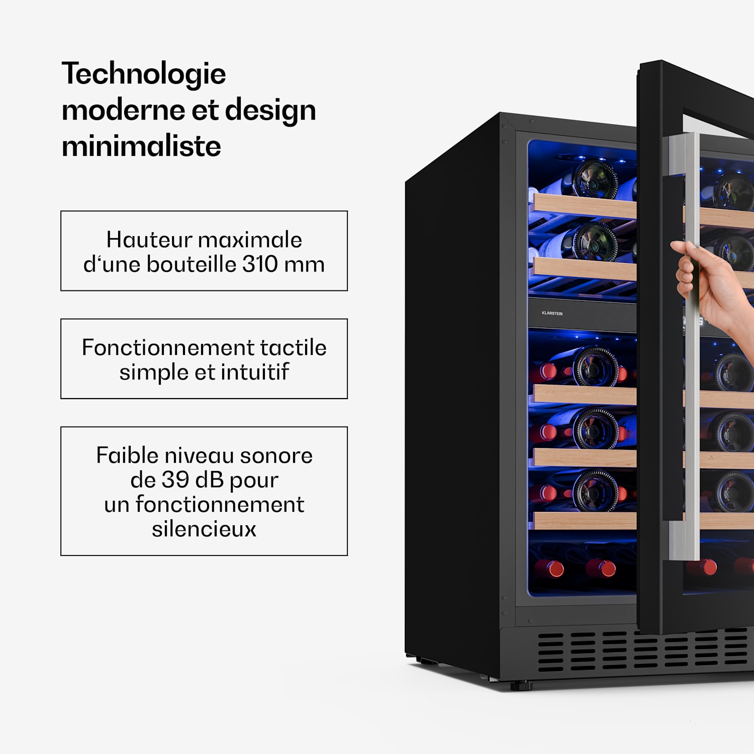 Illuminosa inbouw wijnkoelkast | dual zone | UV-bescherming | 129 liter | 46 flessen | 60 cm 46 flessen