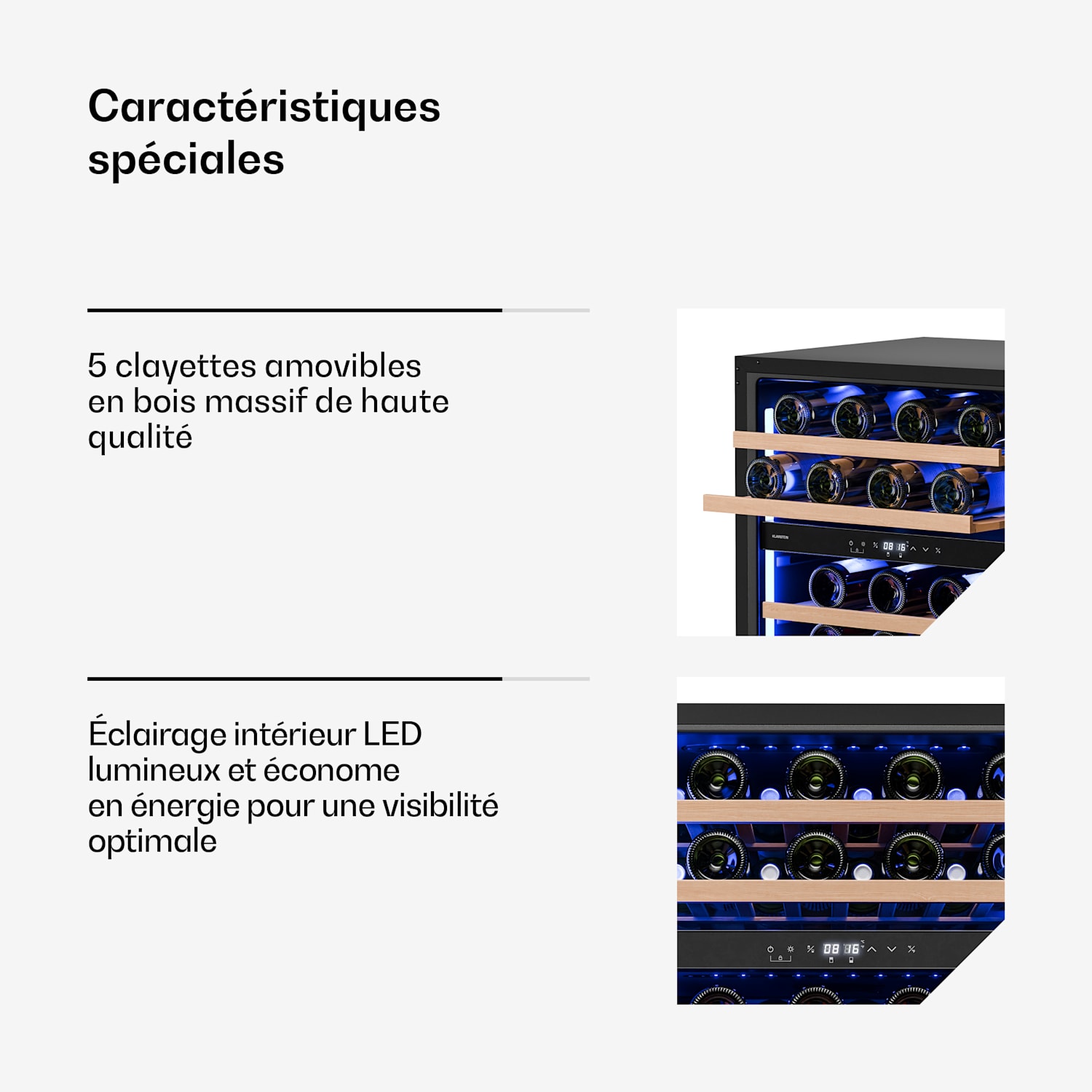 Illuminosa inbouw wijnkoelkast | dual zone | UV-bescherming | 129 liter | 46 flessen | 60 cm 46 flessen