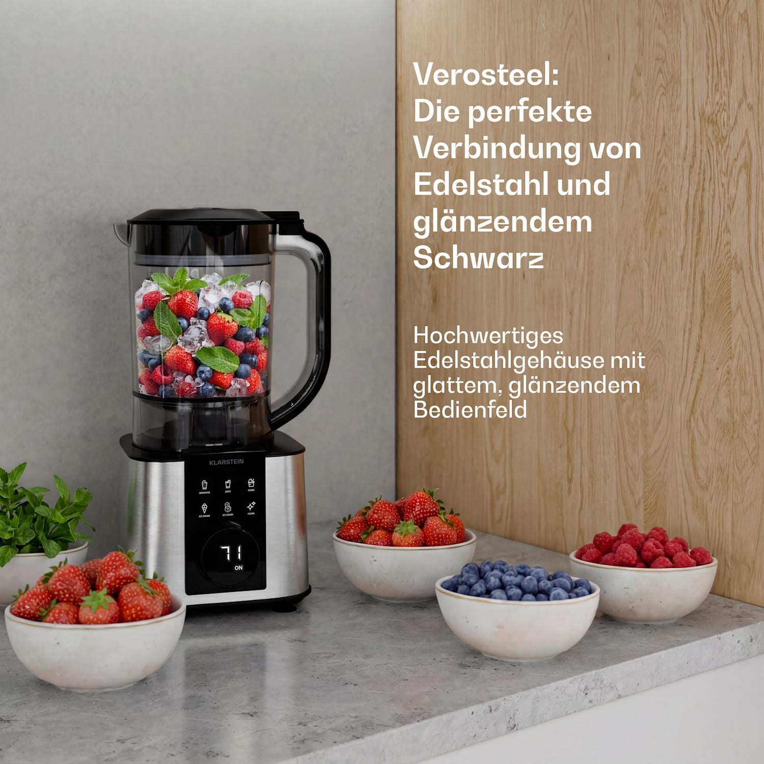 Verosteel Robot culinaire avec batteur | Pétrir, fouetter et extraire le jus | 1200 W | 2 L/1,75 L Argent