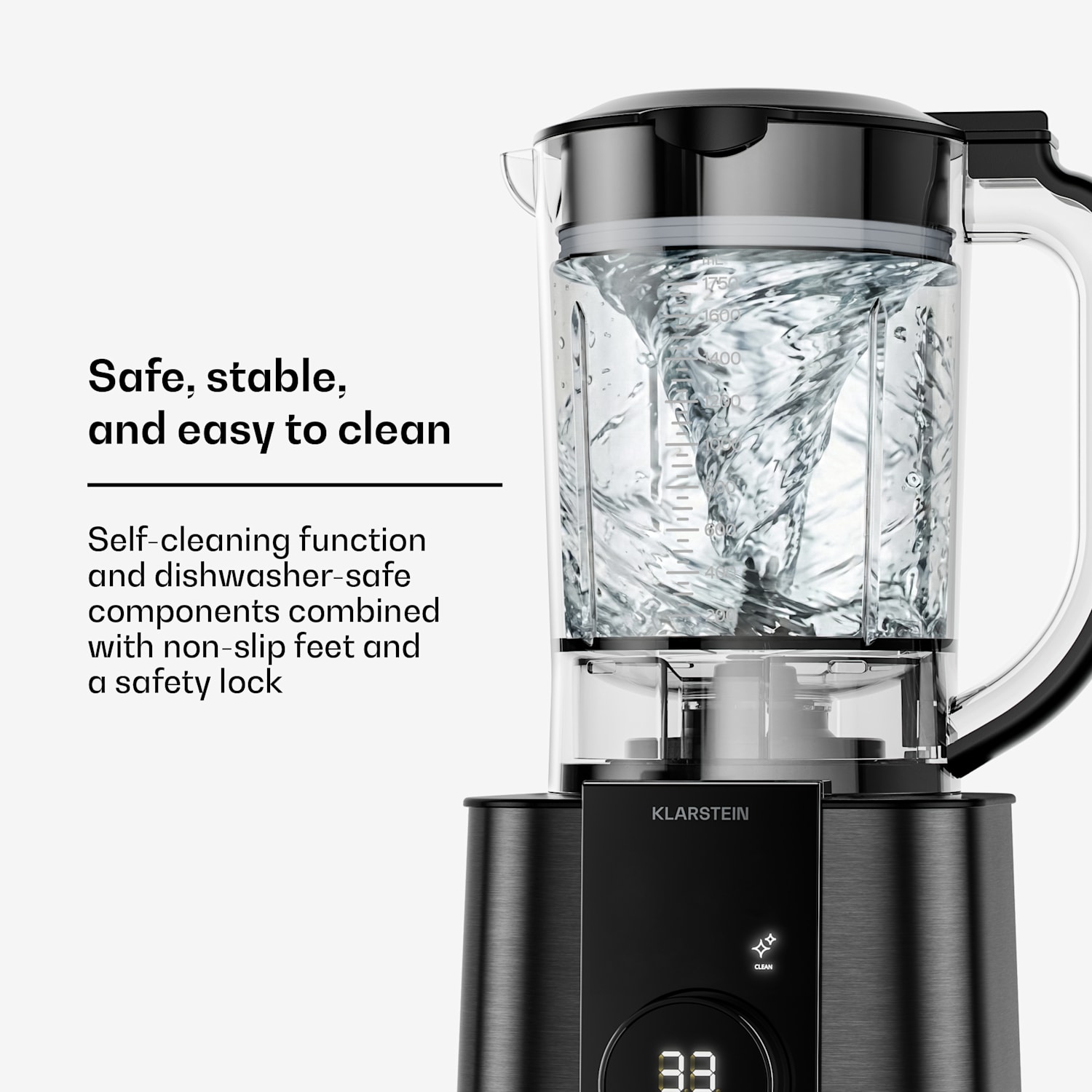 Verosteel Küchenmaschine mit Mixer | Kneten, Aufschlagen & Entsaften | 1200 W | 2 L/1,75L Zwart