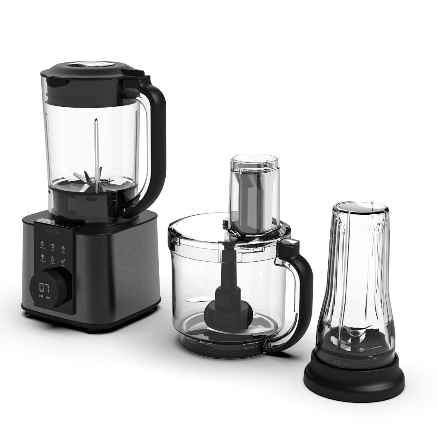 Verosteel robot da cucina con frullatore | Impastare, montare e spremere | 1200 W | 2 L/1,75 L Nero