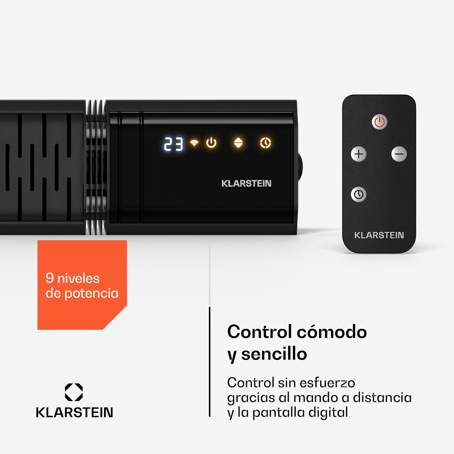 Phantom calefacción infrarroja de pared | 2000 W | 15 m² | Potente y estrecha | 84 cm x 10 cm 2000 W | Sí