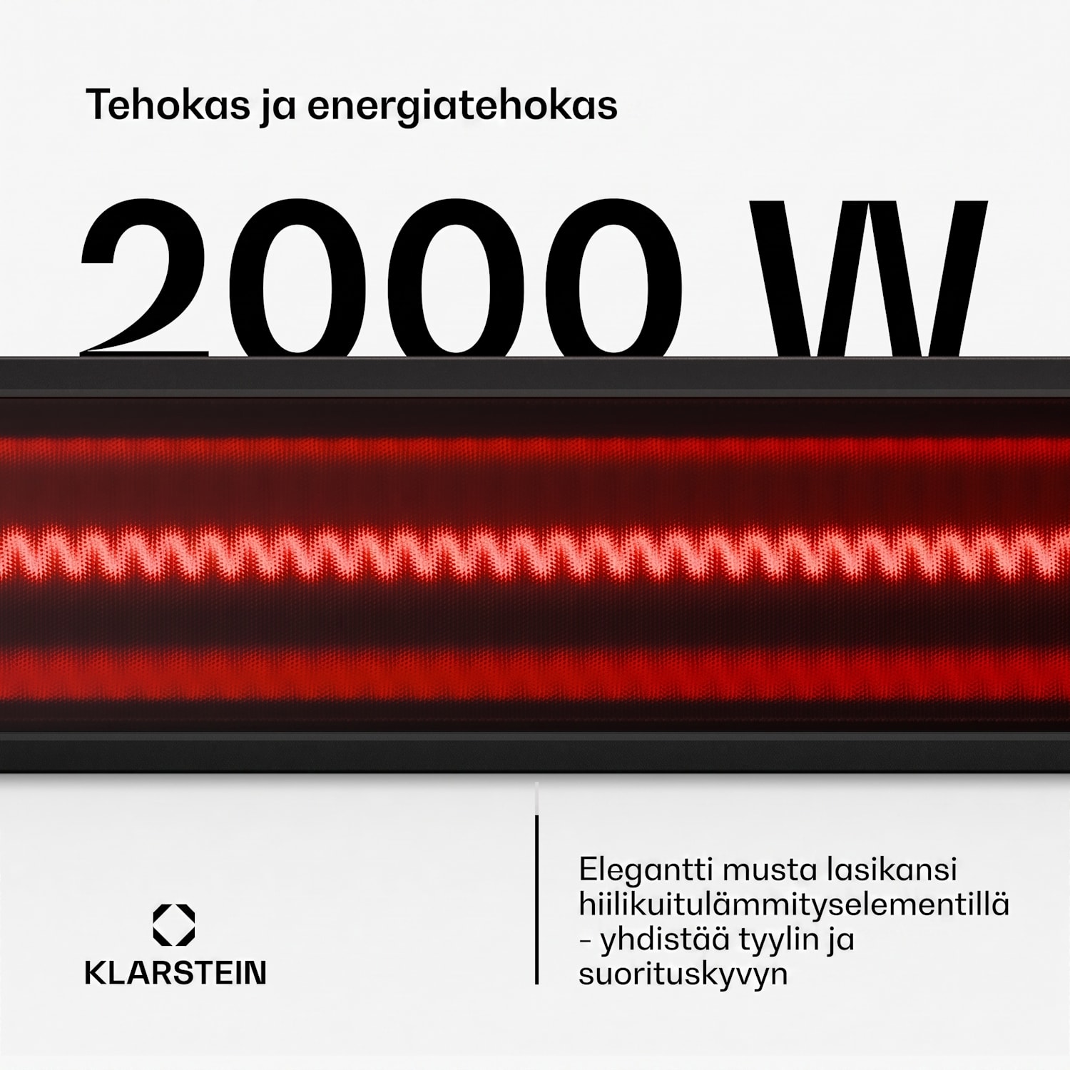 Phantom infrapunalämmitin seinälle | 2000 W | 15 m² | Tehokas & kapea | 84 cm x 10 cm 2000 W | Kyllä