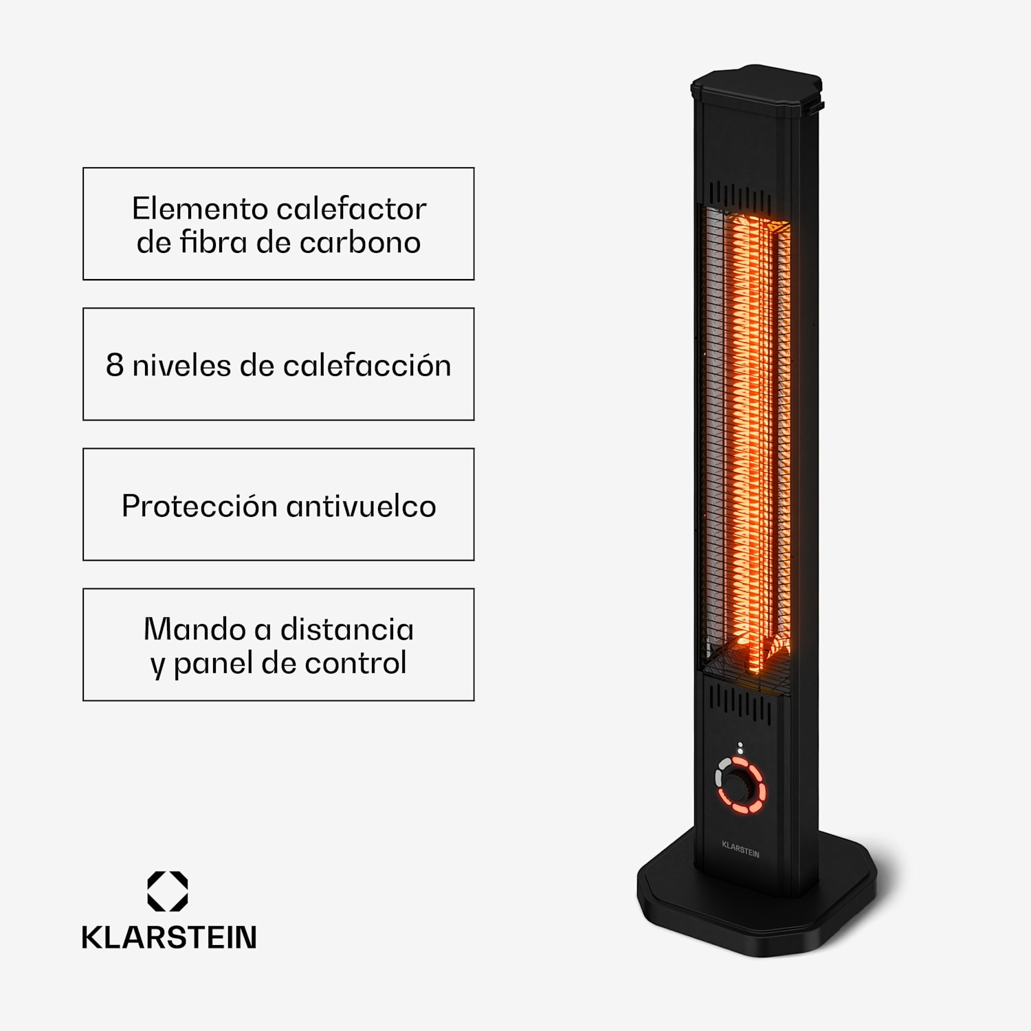 DualisHeat calefactor infrarrojo independiente | 2000 W | 15 m² | Flexible | 105 cm x 25 cm 2000 W