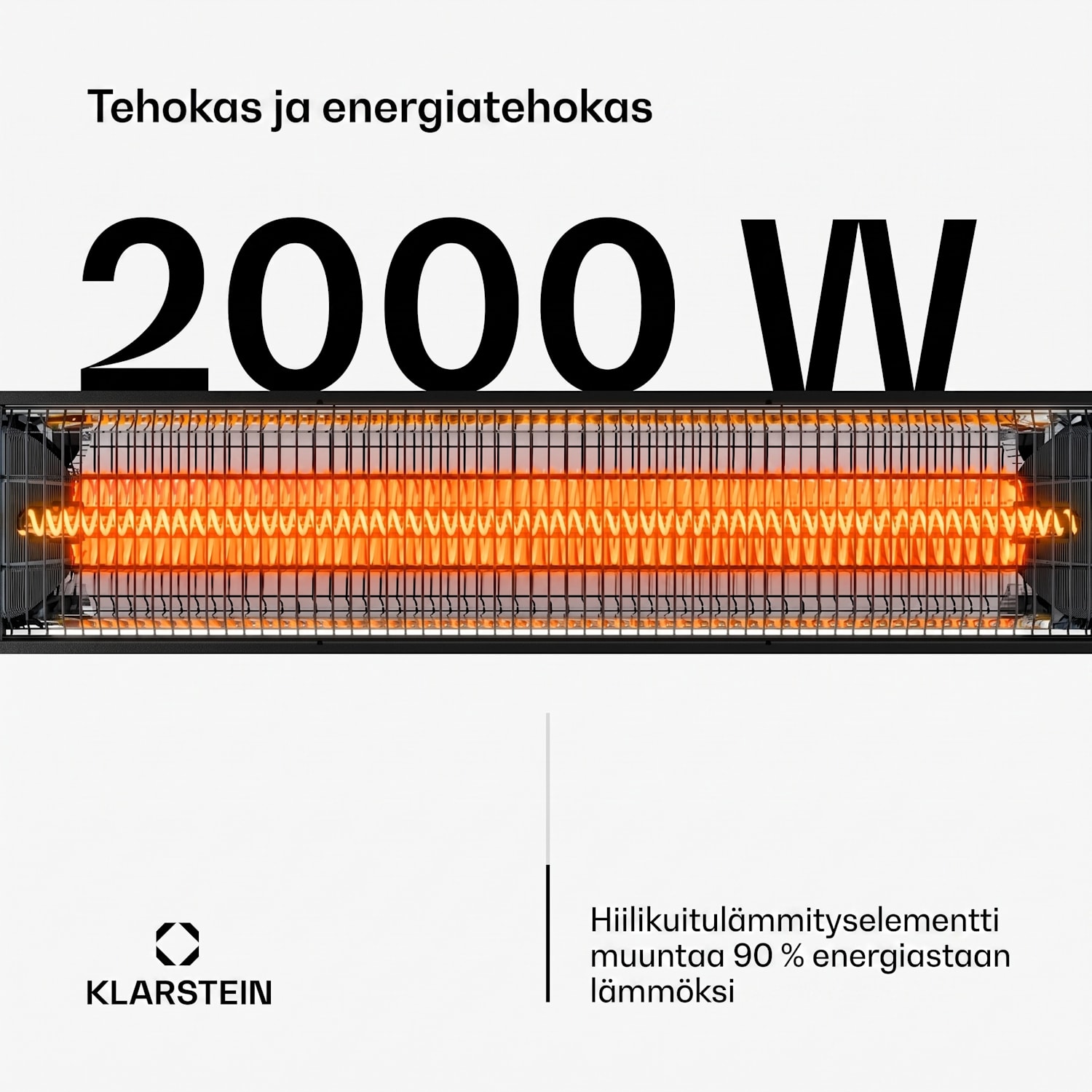 DualisHeat infrapunalämmitin seisomamalli | 2000 W | 15 m² | Joustava | 105 cm x 25 cm 2000 W