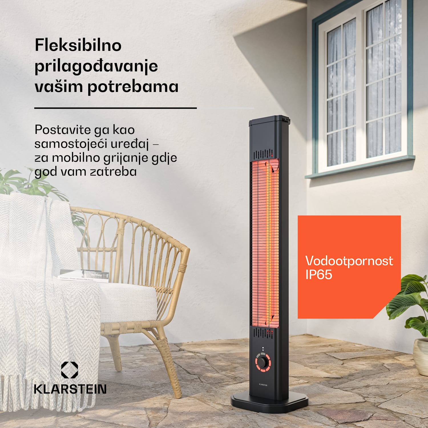 DualisHeat infracrvena grijalica | 2000 W | za prostore do 15 m² | Fleksibilna | 105 cm x 25 cm 2000 W