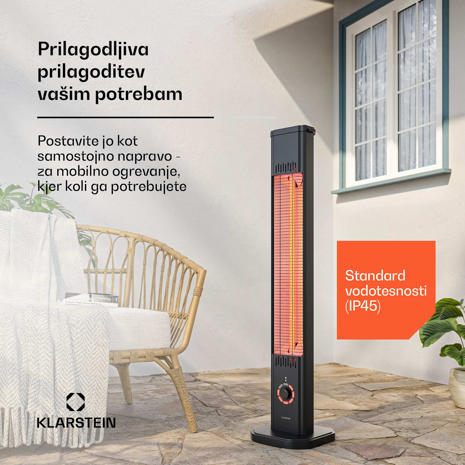 DualisHeat infrardeči grelnik | 2000 W | 15 m² | Prilagodljiv | 105 cm x 25 cm 2000 W