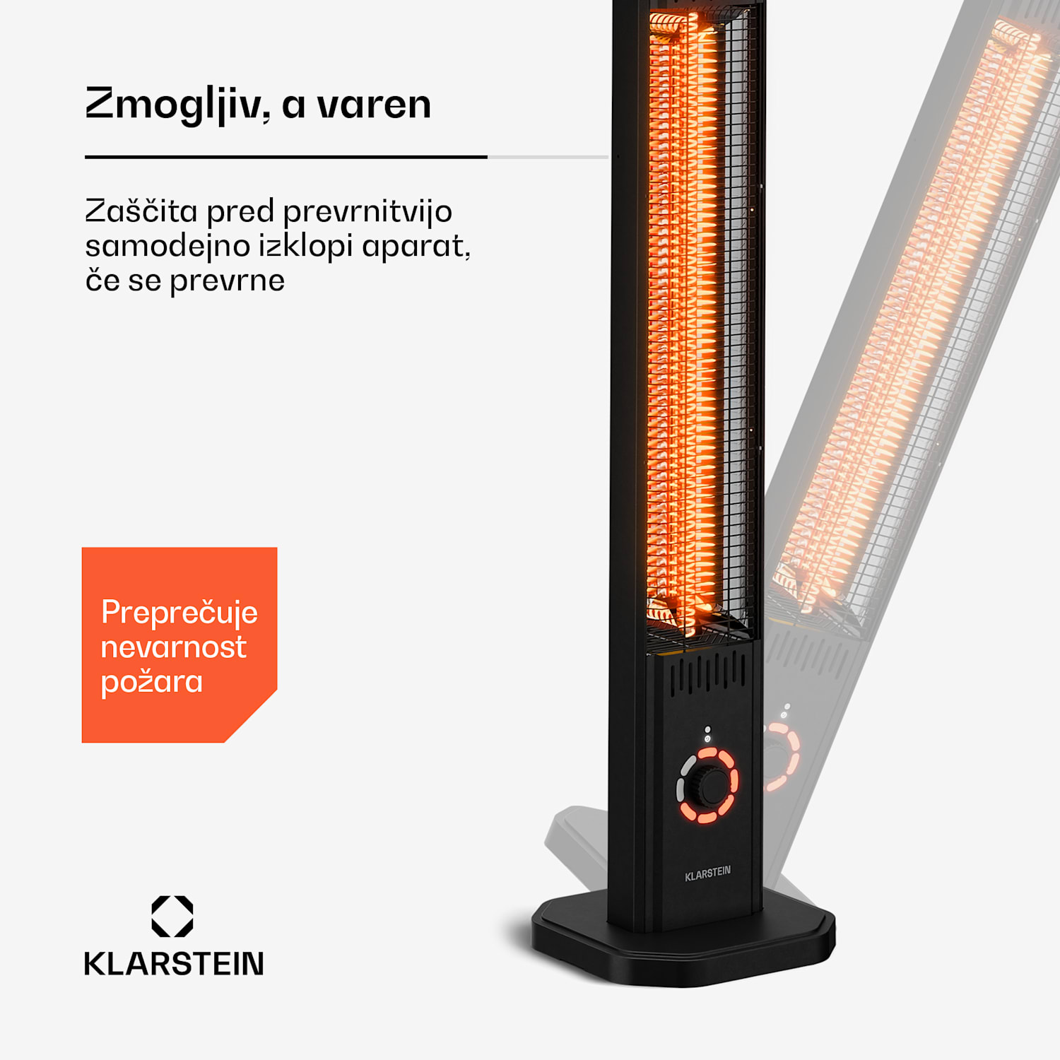 DualisHeat infrardeči grelnik | 2000 W | 15 m² | Prilagodljiv | 105 cm x 25 cm 2000 W