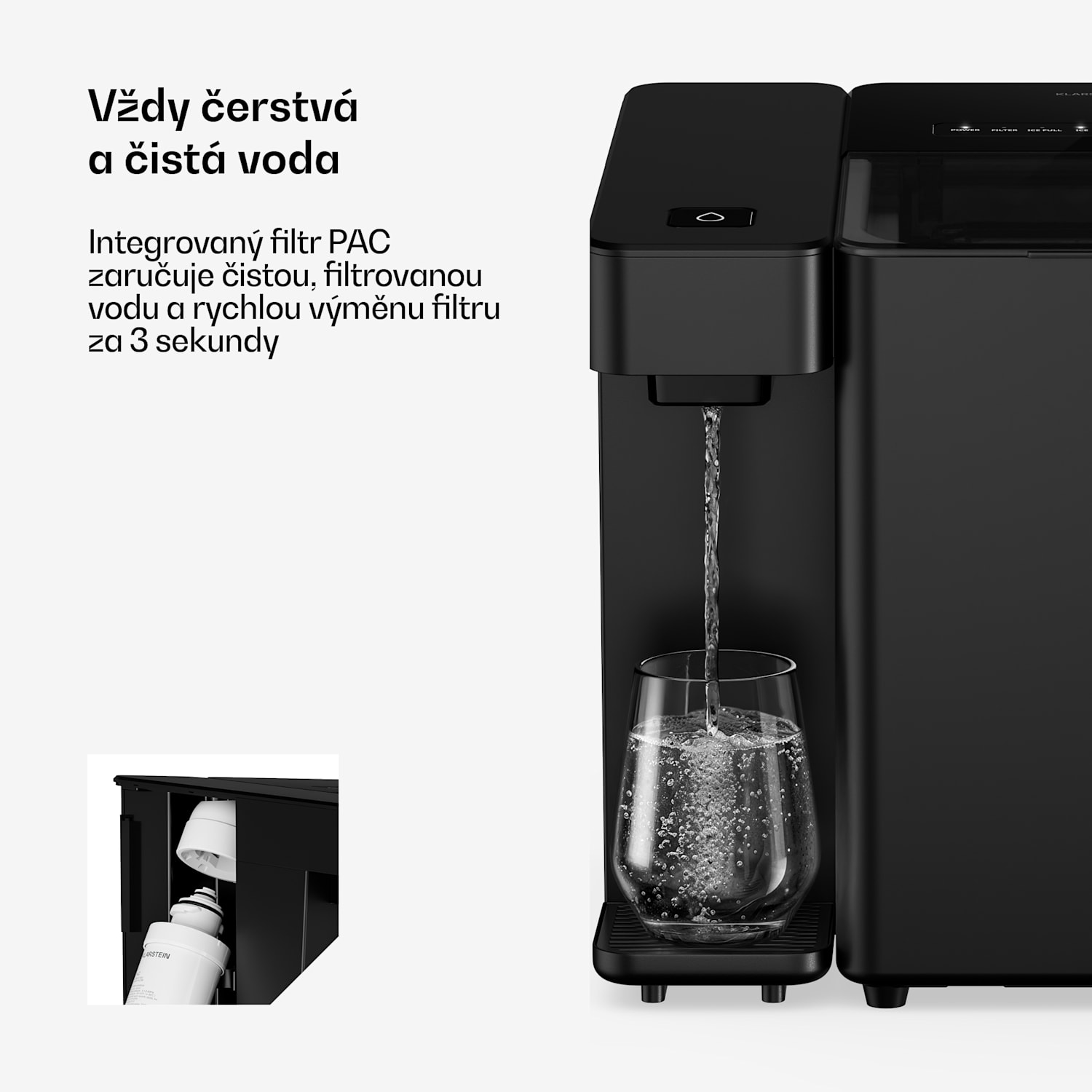 Velaire dávkovač vody a ledu | 3600 l | PAC filtr | 160 W | Dotykový ovládací panel 