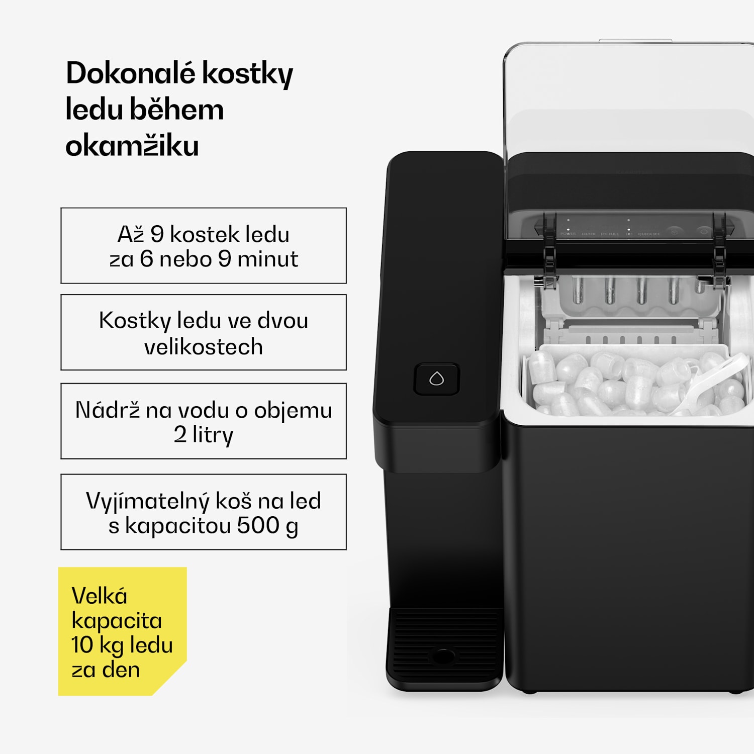 Velaire dávkovač vody a ledu | 3600 l | PAC filtr | 160 W | Dotykový ovládací panel 