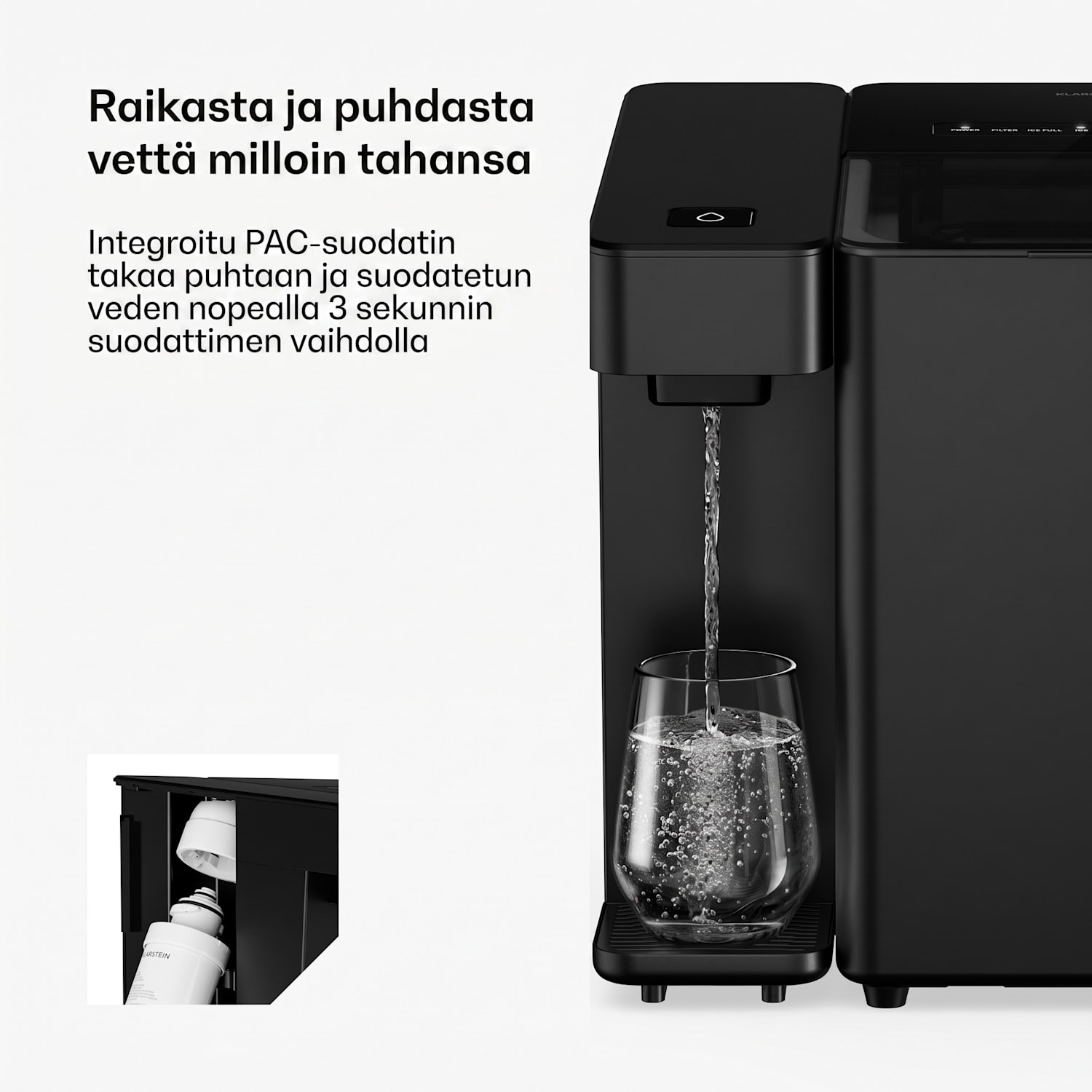 Velaire vesija jääpalakone | 3600 l | PAC-suodatin | 160 W | kosketuspaneeli 
