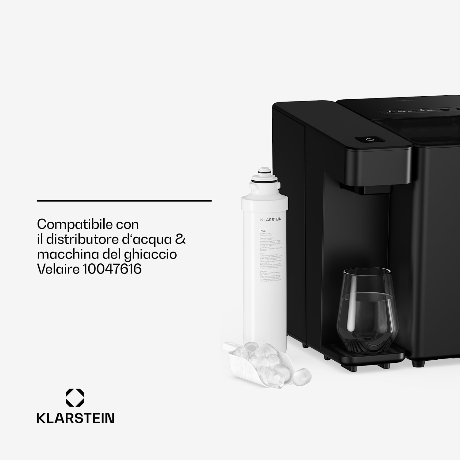 Velaire - Filtro PAC | 3600 litri | Intervallo di sostituzione: ogni 6 mesi | Alloggiamento in plastica 